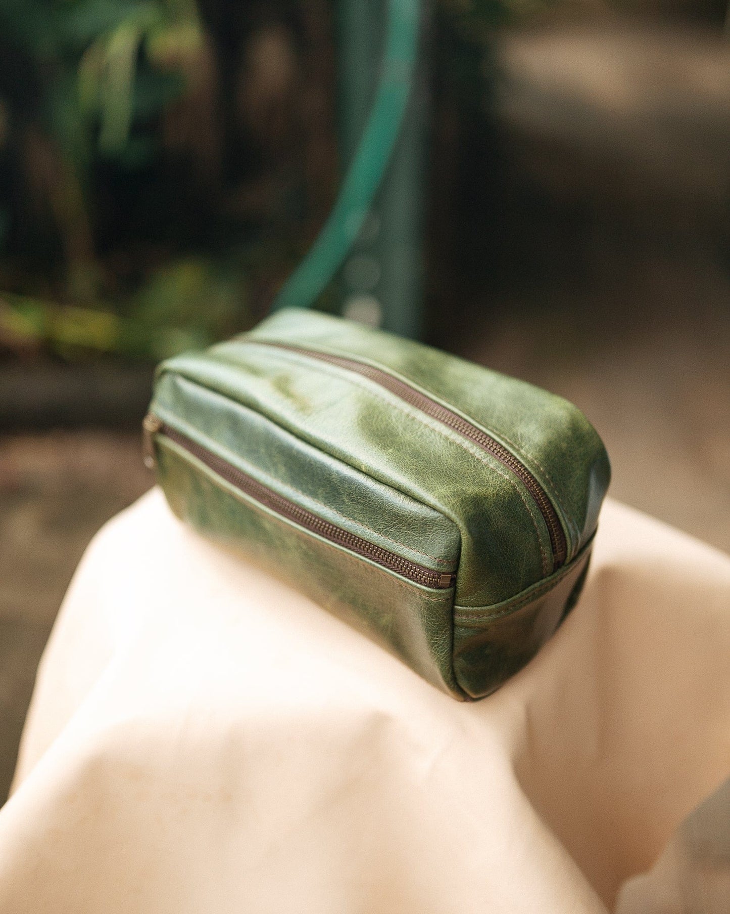 The Real McCaul Apparel & Accessories Toiletry Bathroom Bag - Cowhide Australian Made Australian Owned Leather Australian Made Toiletry Dopp Kit Shaving Bathroom Bag - Cowhide - Men's Gifts
