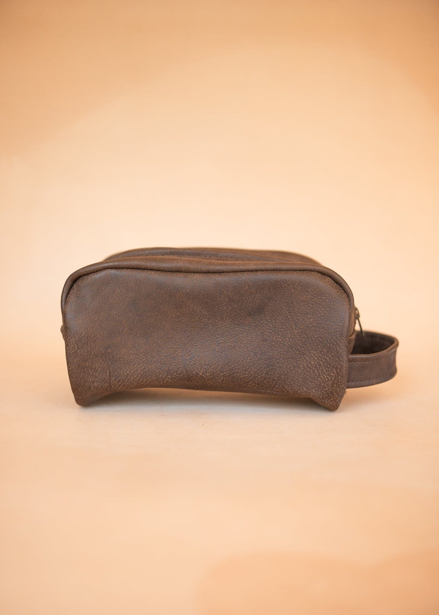 The Real McCaul Apparel & Accessories Toiletry Bathroom Washbag - Cowhide - Mottle Brown Australian Made Australian Owned Leather Australian Made Toiletry Dopp Kit Shaving Bathroom Bag - Cowhide - Men's Gifts