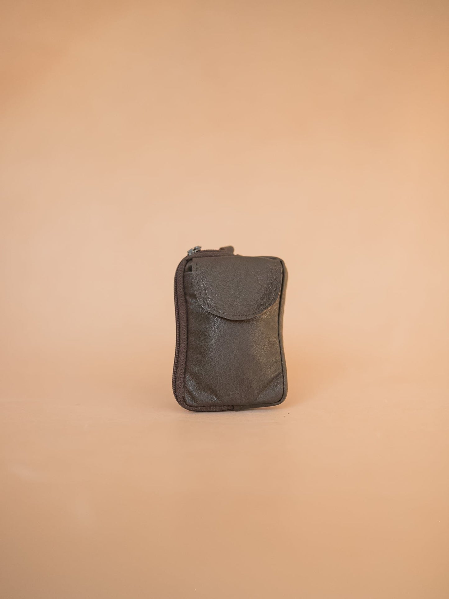 The Real McCaul Coin Purse Key Case Card Holder Wallet - Cowhide Australian Made Australian Owned Tri-Pocket Leather Pouch
