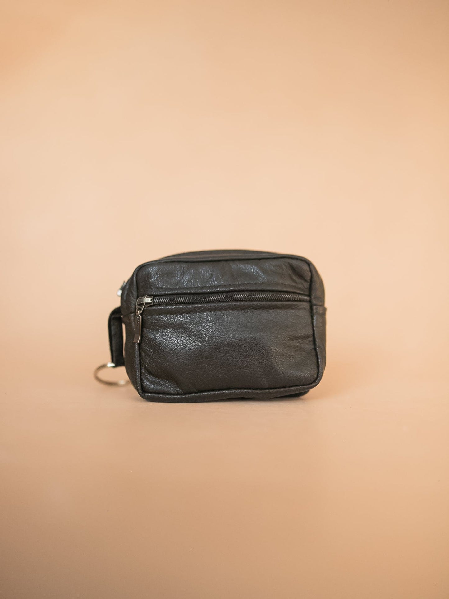 The Real McCaul Coin Purse Key Case Card Holder Wallet - Cowhide Australian Made Australian Owned Tri-Pocket Leather Pouch