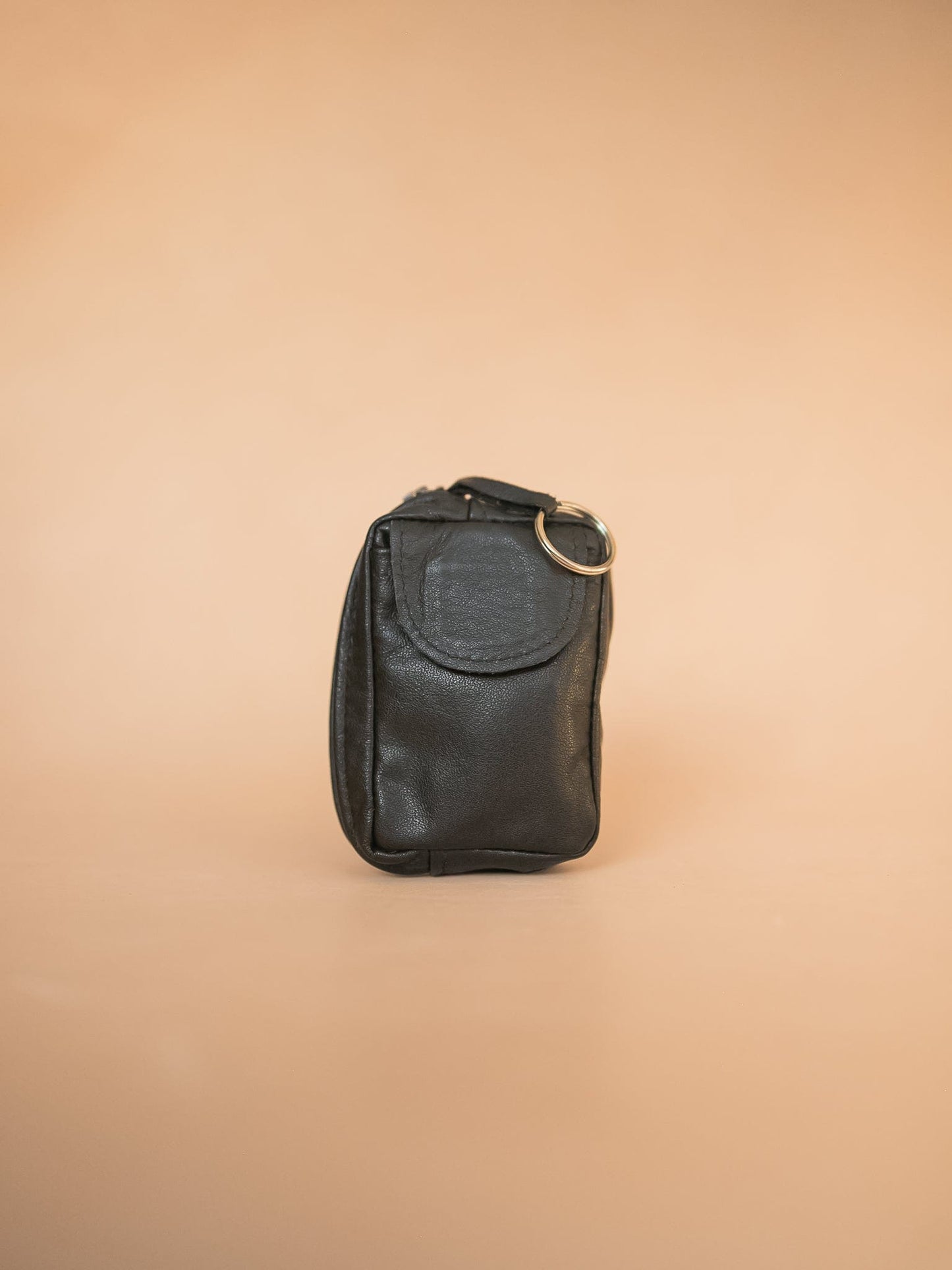 The Real McCaul Coin Purse Key Case Card Holder Wallet - Cowhide Australian Made Australian Owned Tri-Pocket Leather Pouch