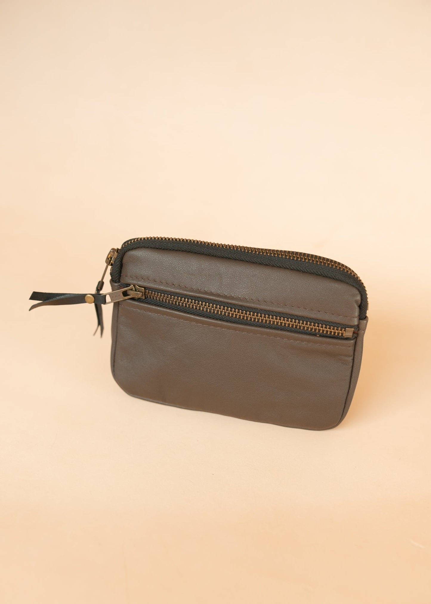 The Real McCaul Coin Purse Parker Pouch - Cowhide Australian Made Australian Owned Tri-Pocket Leather Pouch