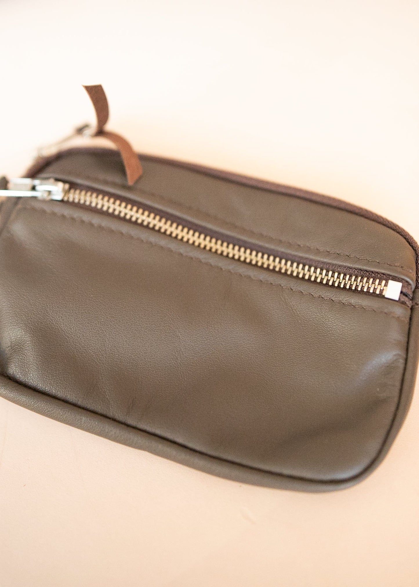 The Real McCaul Coin Purse Parker Pouch - Cowhide Australian Made Australian Owned Tri-Pocket Leather Pouch