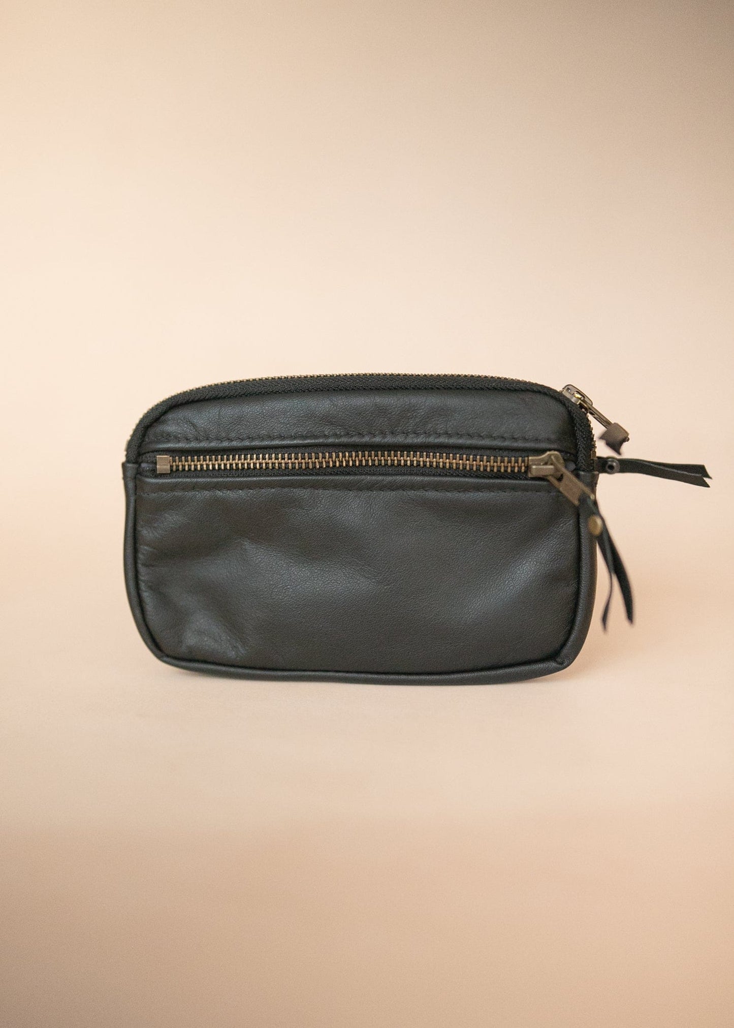 The Real McCaul Coin Purse Parker Pouch - Cowhide Australian Made Australian Owned Tri-Pocket Leather Pouch