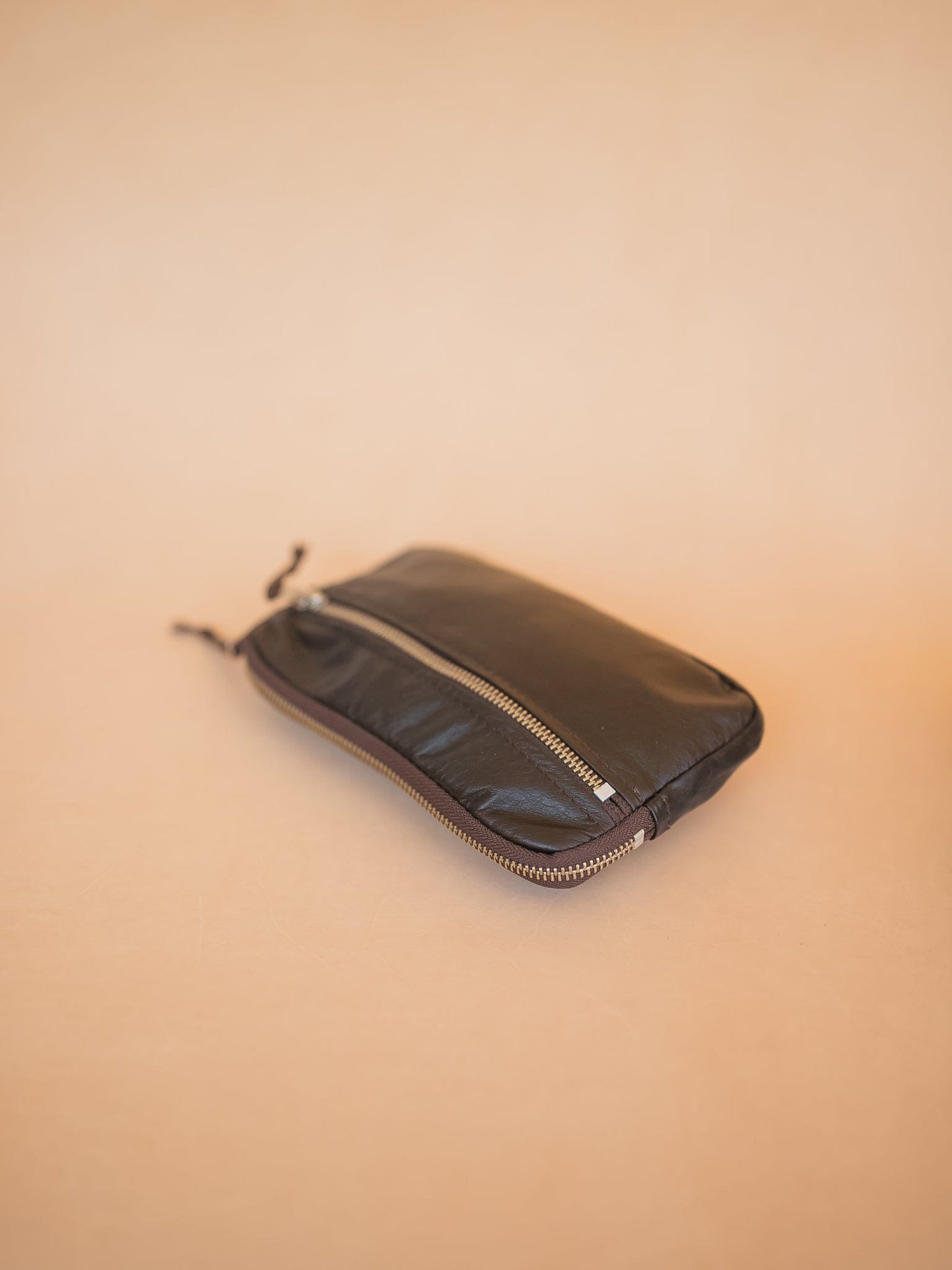 The Real McCaul Coin Purse Parker Pouch - Kangaroo Australian Made Australian Owned Tri-Pocket Leather Pouch