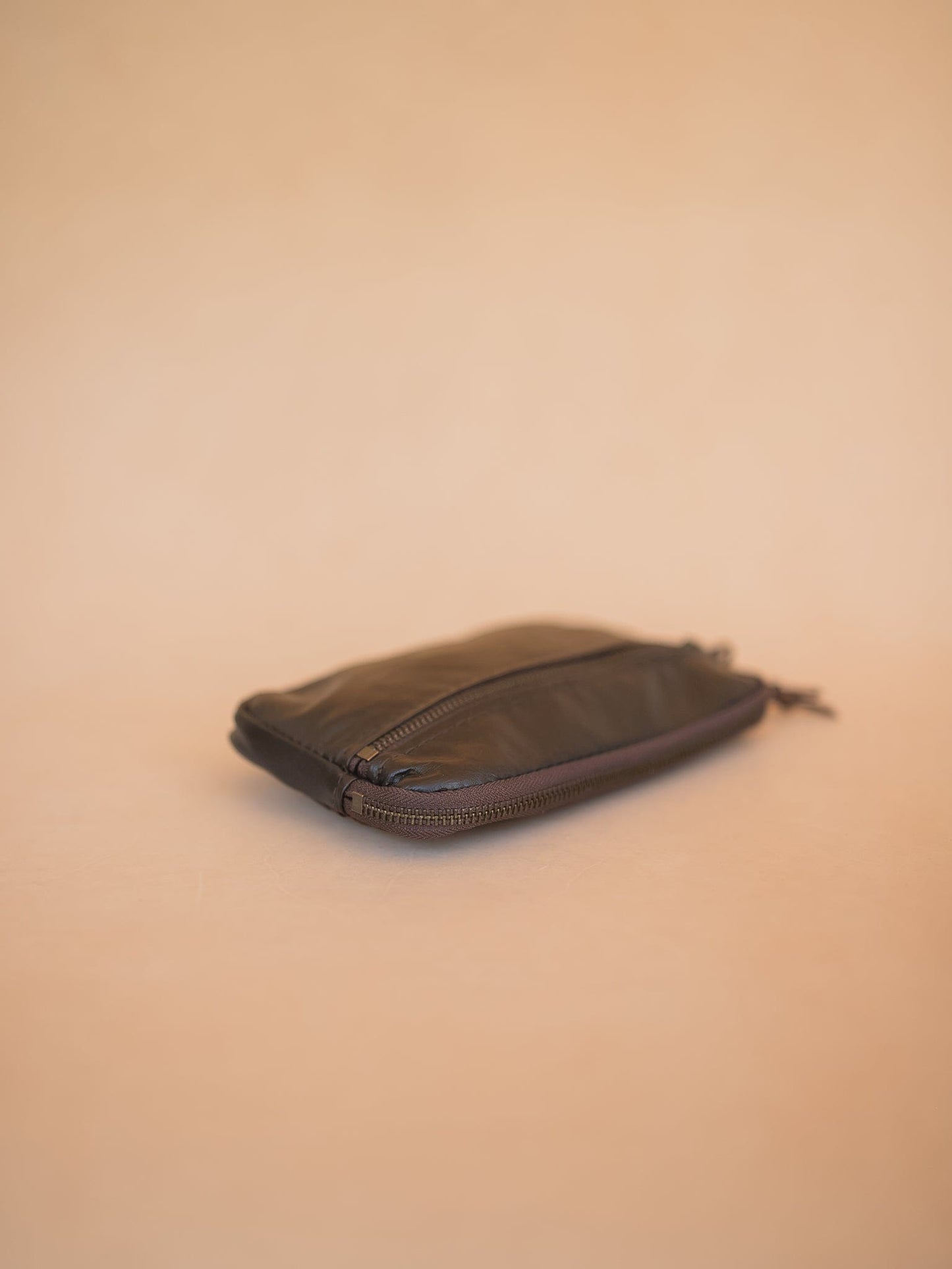 The Real McCaul Coin Purse Parker Pouch - Kangaroo Australian Made Australian Owned Tri-Pocket Leather Pouch