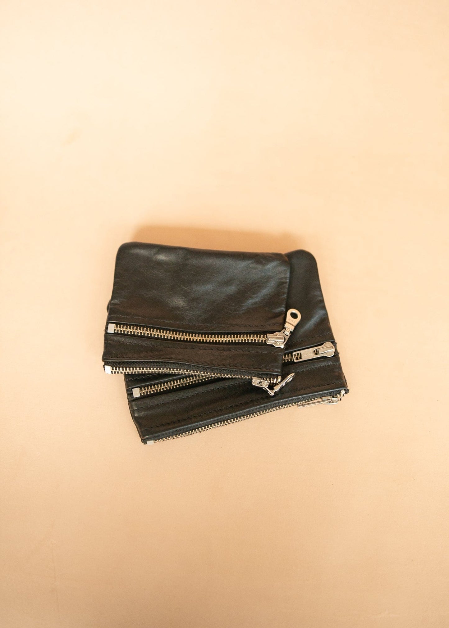 The Real McCaul Coin Purse Paula Zip Pouch - Kangaroo Australian Made Australian Owned Paula Zip Leather Pouch Purse- Made in Australia Kangaroo leather