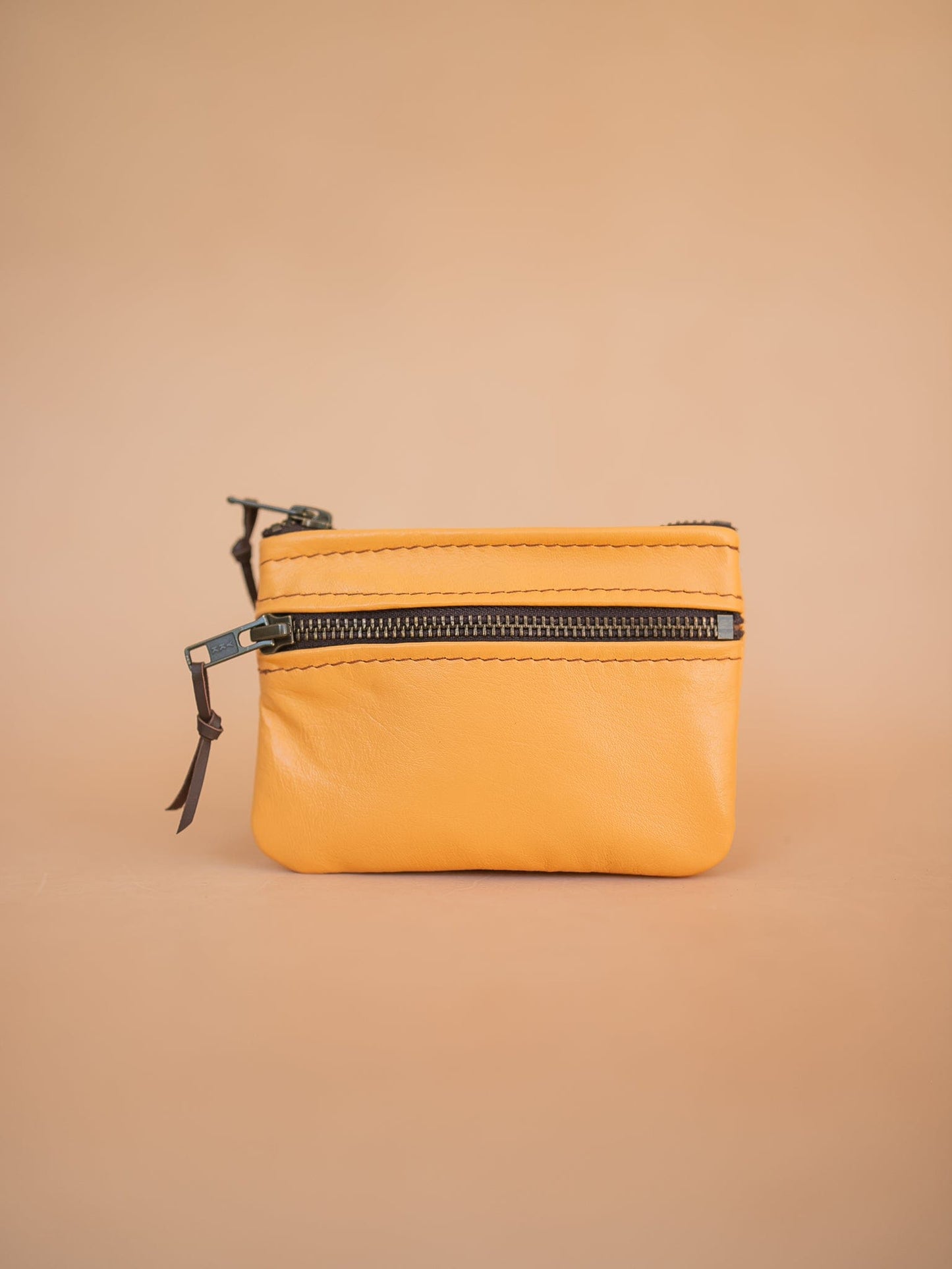 The Real McCaul Coin Purse Paula Zip Pouch - Kangaroo Australian Made Australian Owned Paula Zip Leather Pouch Purse- Made in Australia Kangaroo leather
