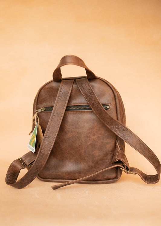 The Real McCaul Leathergoods Back Packs The Annie Backpack - Large - Cowhide - Premium Marble Brown Australian Made Australian Owned Leather Backpacks Made in Australia