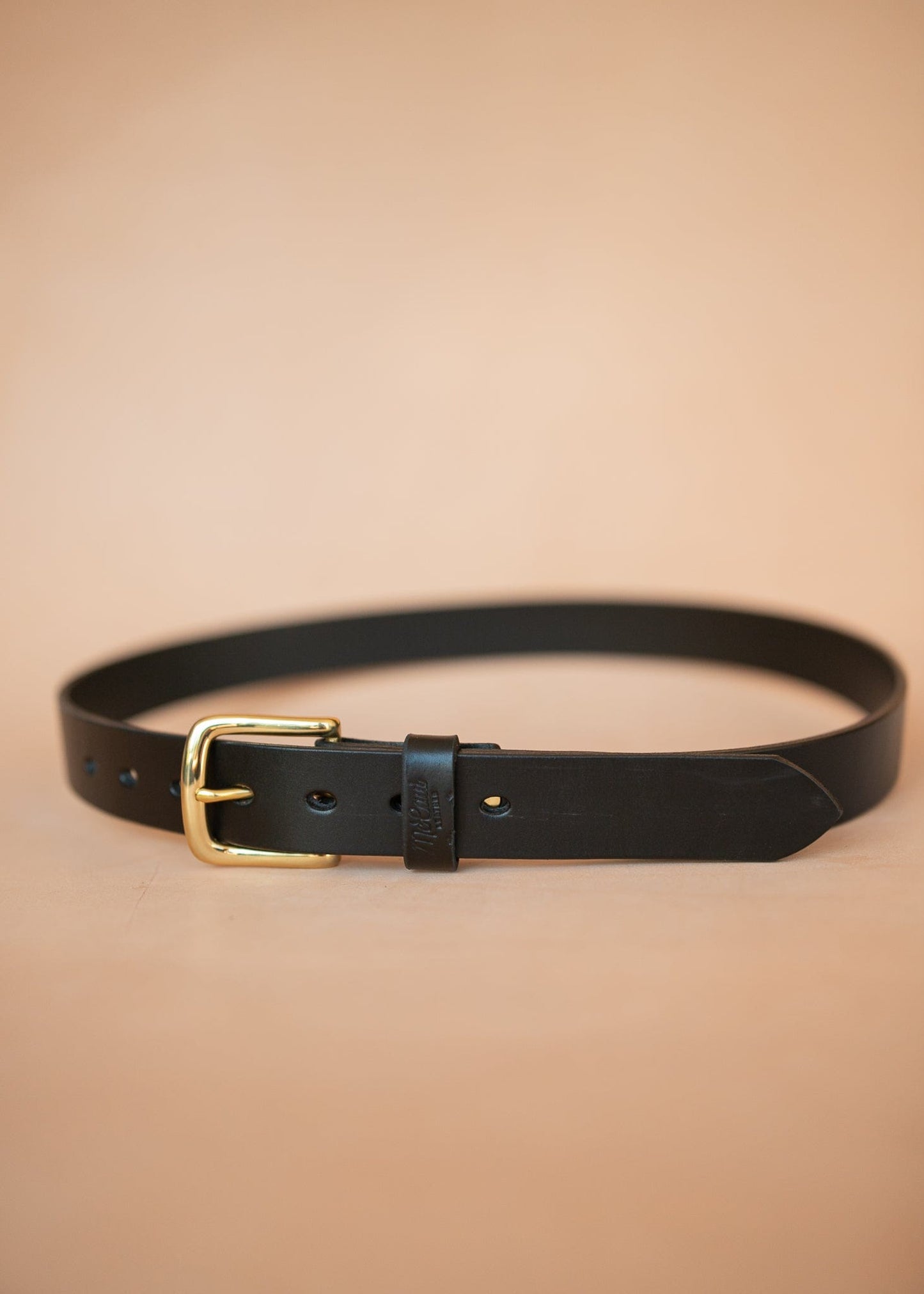 The Real McCaul Leathergoods Belts Legacy Casual Belt 32mm - Black Australian Made Australian Owned Solid Leather Men's Belt - Handmade in Australia - Brass Buckle