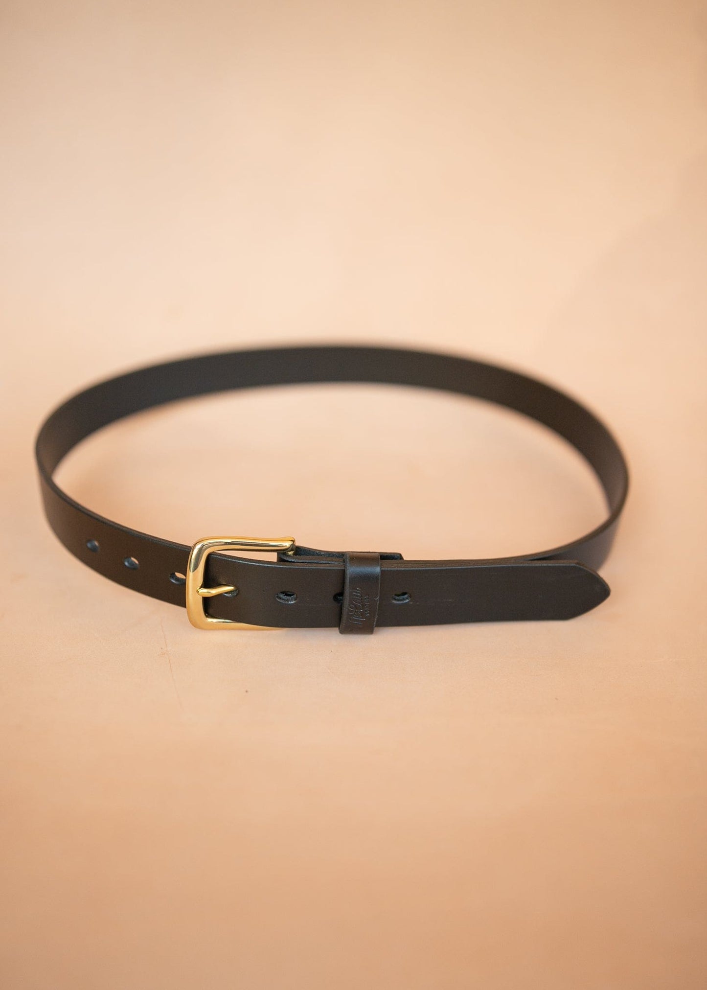 The Real McCaul Leathergoods Belts Legacy Casual Belt 32mm - Black Australian Made Australian Owned Solid Leather Men's Belt - Handmade in Australia - Brass Buckle