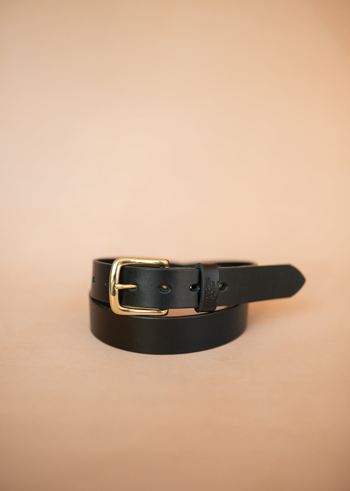 The Real McCaul Leathergoods Belts Legacy Casual Belt 32mm - Black Australian Made Australian Owned Solid Leather Men's Belt - Handmade in Australia - Brass Buckle