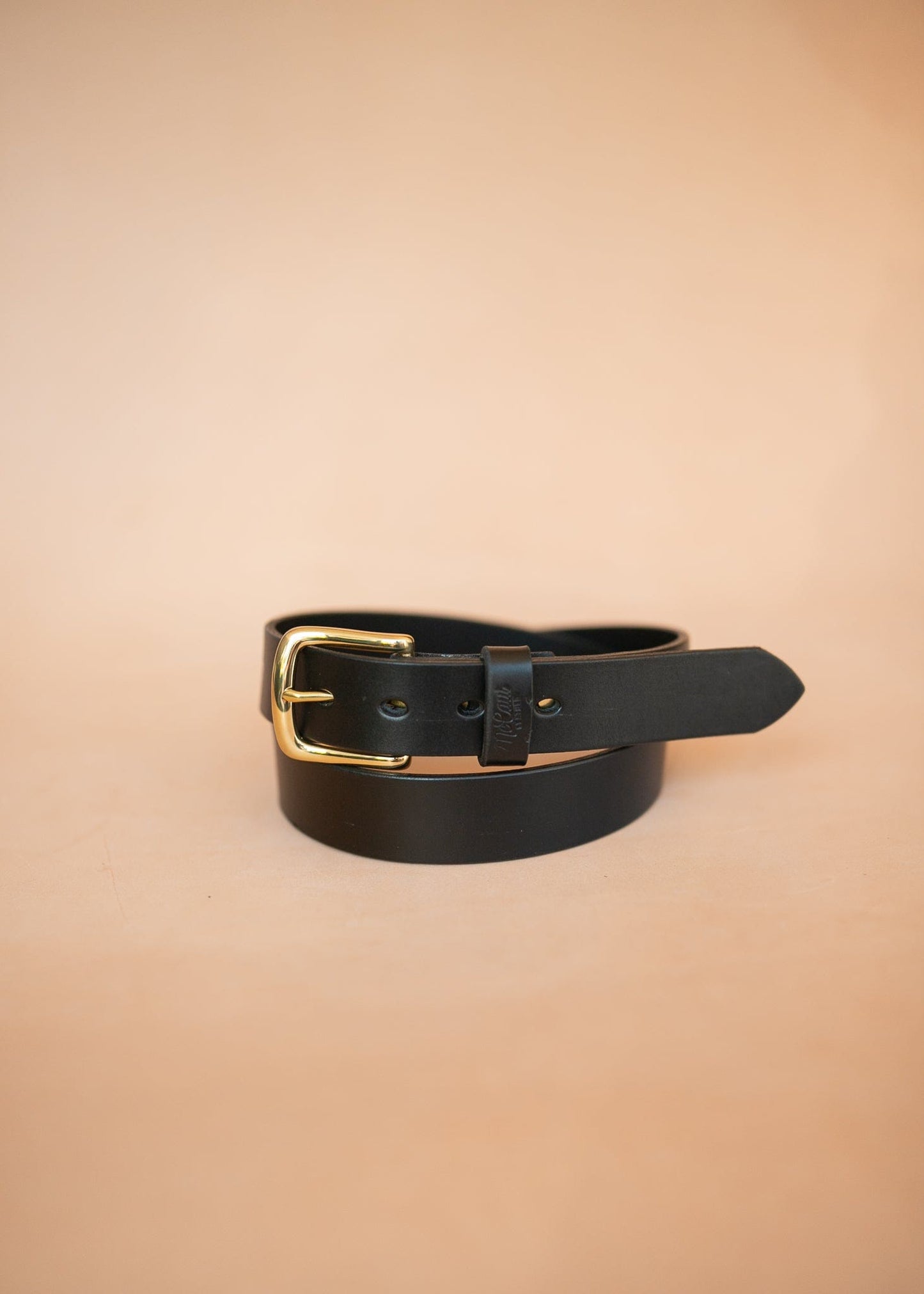 The Real McCaul Leathergoods Belts Legacy Casual Belt 32mm - Black Australian Made Australian Owned Solid Leather Men's Belt - Handmade in Australia - Brass Buckle
