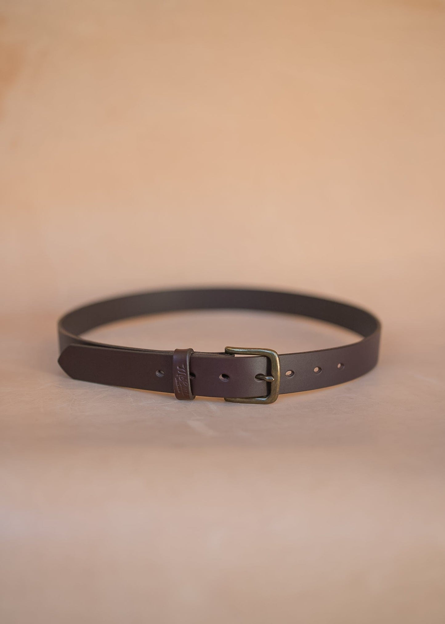 The Real McCaul Leathergoods Belts Legacy Casual Belt 32mm - Burgundy Australian Made Australian Owned Solid Leather Men's Belt - Handmade in Australia - Brass Buckle