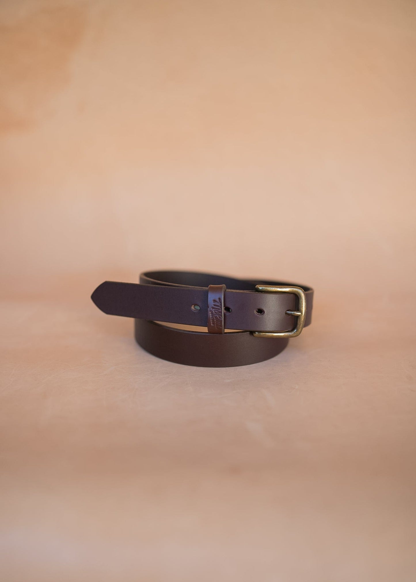 The Real McCaul Leathergoods Belts Legacy Casual Belt 32mm - Burgundy Australian Made Australian Owned Solid Leather Men's Belt - Handmade in Australia - Brass Buckle