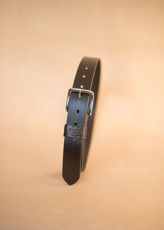 The Real McCaul Leathergoods Belts Legacy Casual Belt 38mm - Dark Brown Australian Made Australian Owned Solid Leather Men's Belt - Handmade in Australia - Dark Brown - Brass Buckle