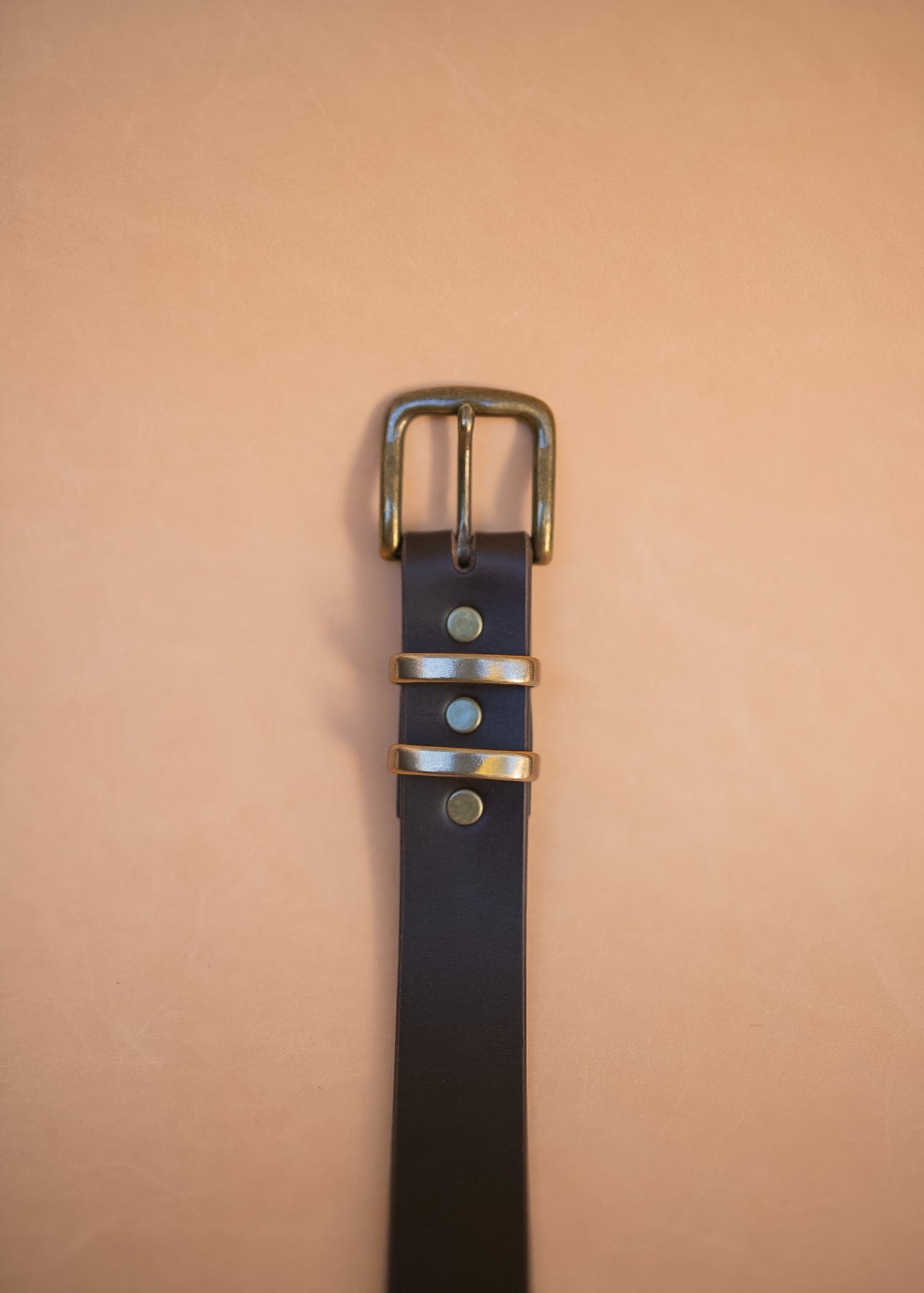 The Real McCaul Leathergoods Belts Plain 32mm Belt - Double Keeper - Dark Brown Australian Made Australian Owned Solid Leather Men's Belt - Handmade in Australia - Brass Buckle