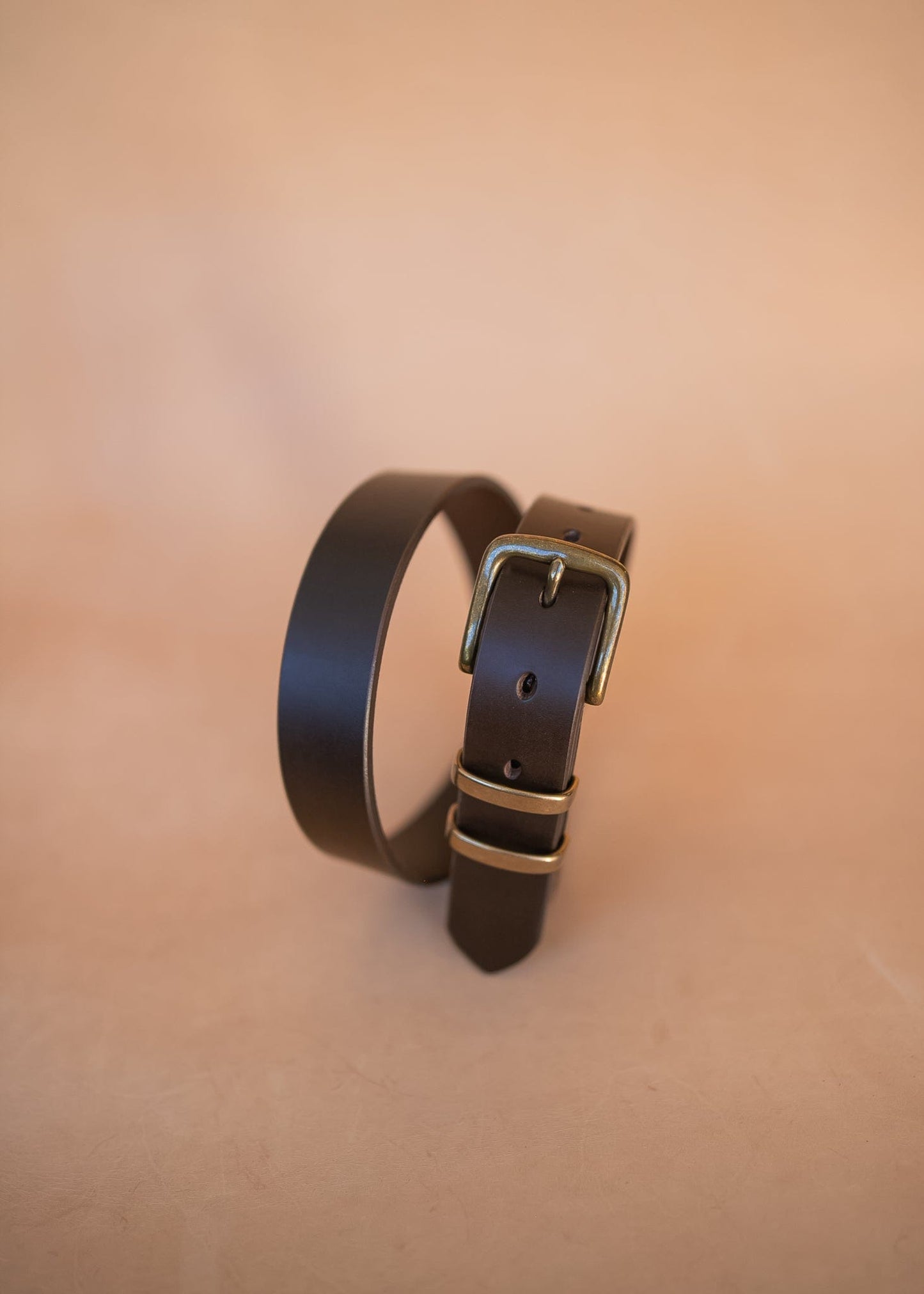 The Real McCaul Leathergoods Belts Plain 32mm Belt - Double Keeper - Dark Brown Australian Made Australian Owned Solid Leather Men's Belt - Handmade in Australia - Brass Buckle