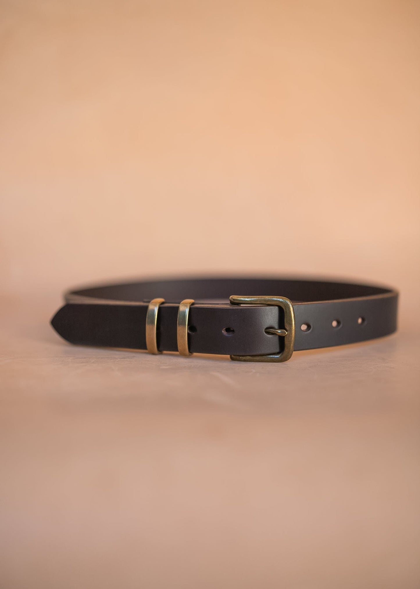 The Real McCaul Leathergoods Belts Plain 32mm Belt - Double Keeper - Dark Brown Australian Made Australian Owned Solid Leather Men's Belt - Handmade in Australia - Brass Buckle