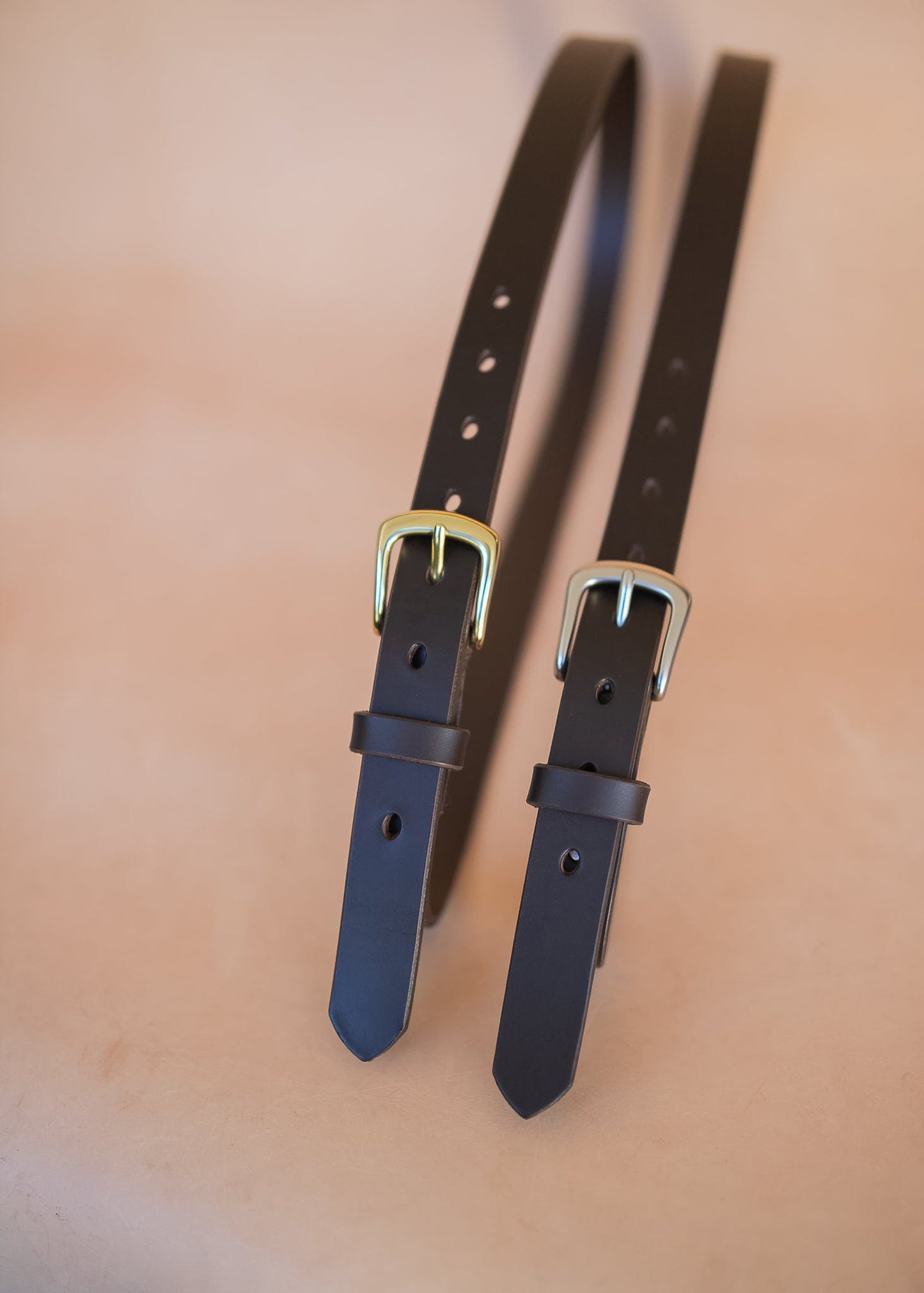 The Real McCaul Leathergoods Belts Plain Narrow 25mm Belt - Dark Brown Australian Made Australian Owned Australian Made 25mm Narrow Leather Belt - Tan
