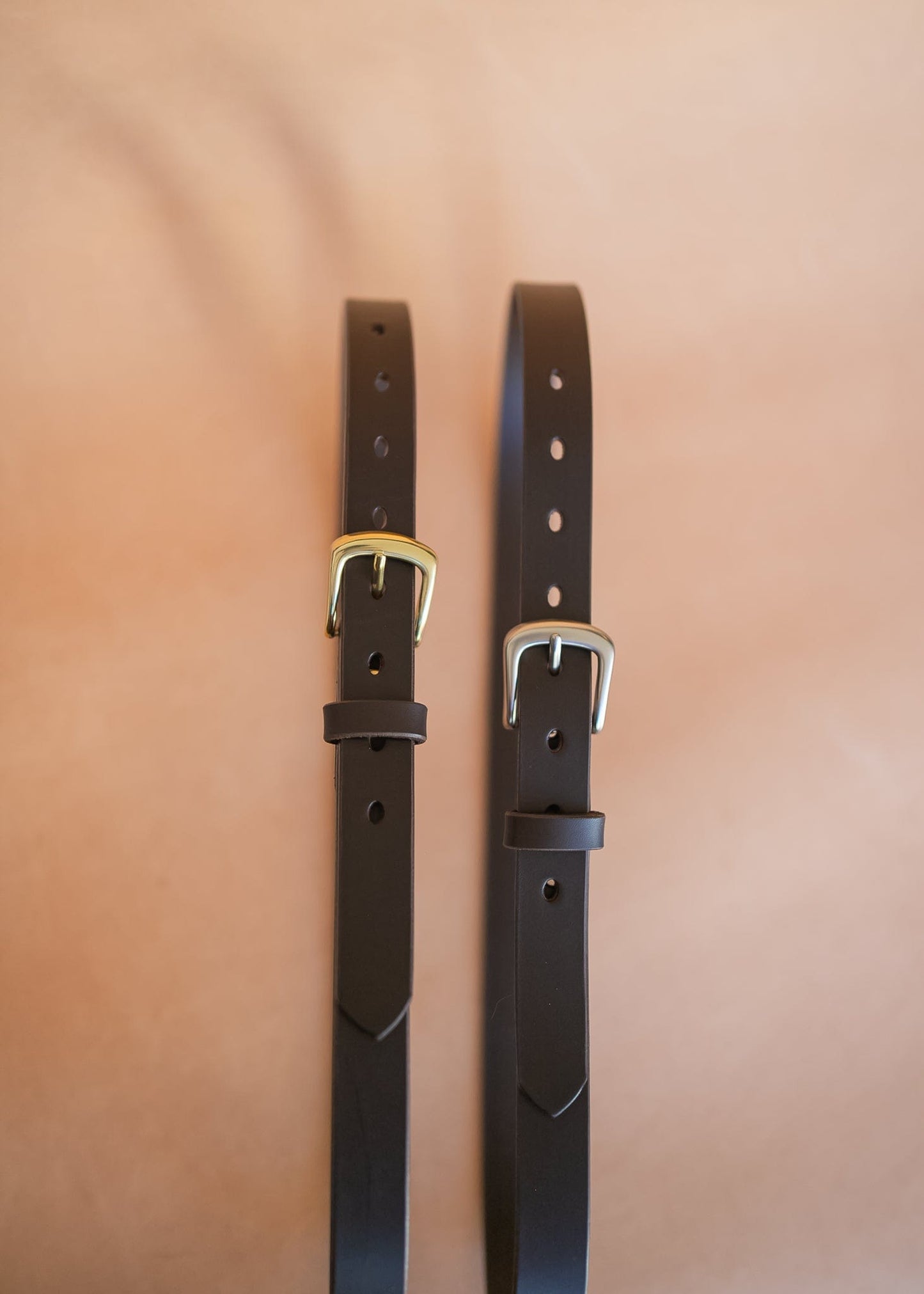 The Real McCaul Leathergoods Belts Plain Narrow 25mm Belt - Dark Brown Australian Made Australian Owned Australian Made 25mm Narrow Leather Belt - Tan