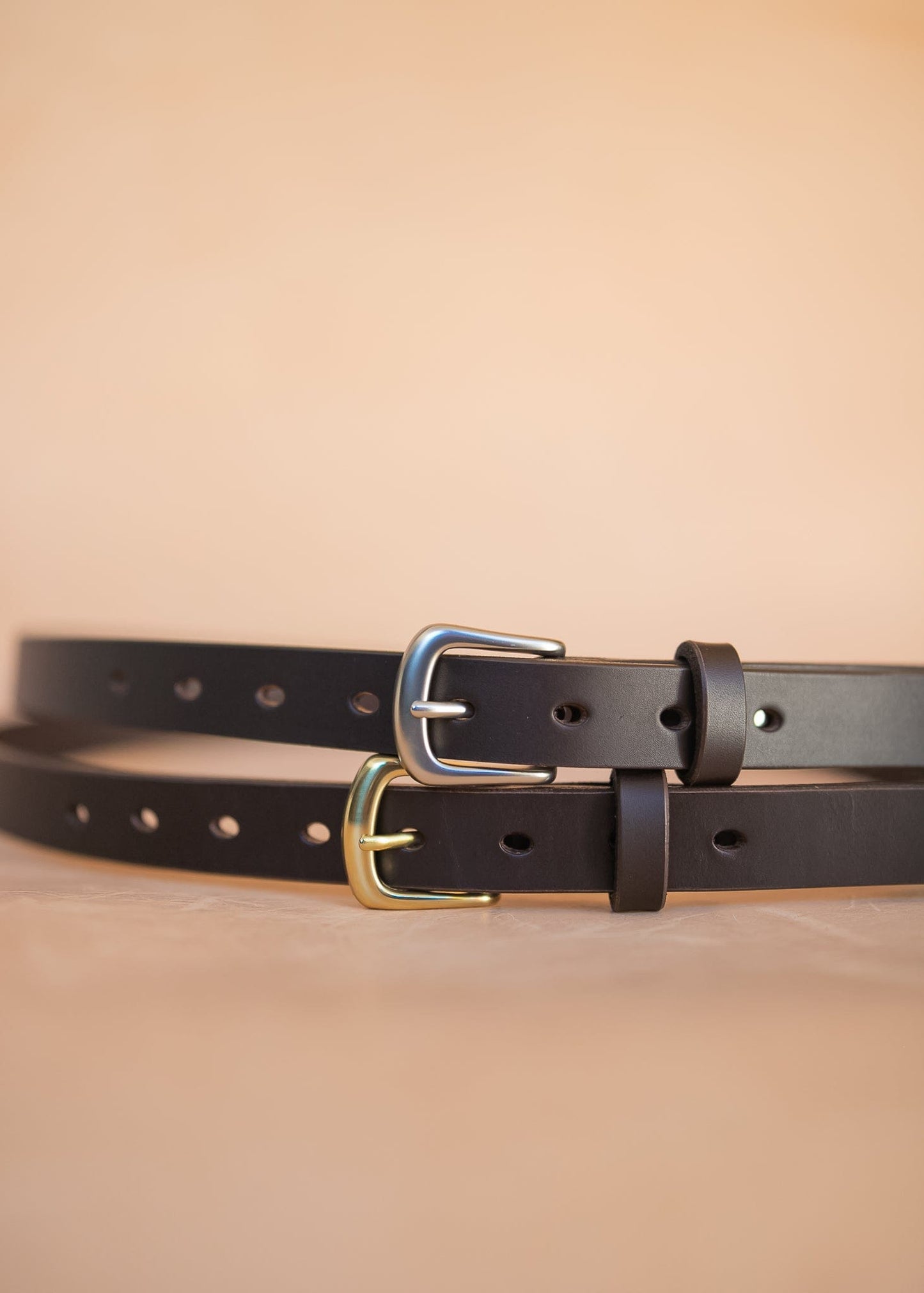 The Real McCaul Leathergoods Belts Plain Narrow 25mm Belt - Dark Brown Australian Made Australian Owned Australian Made 25mm Narrow Leather Belt - Tan
