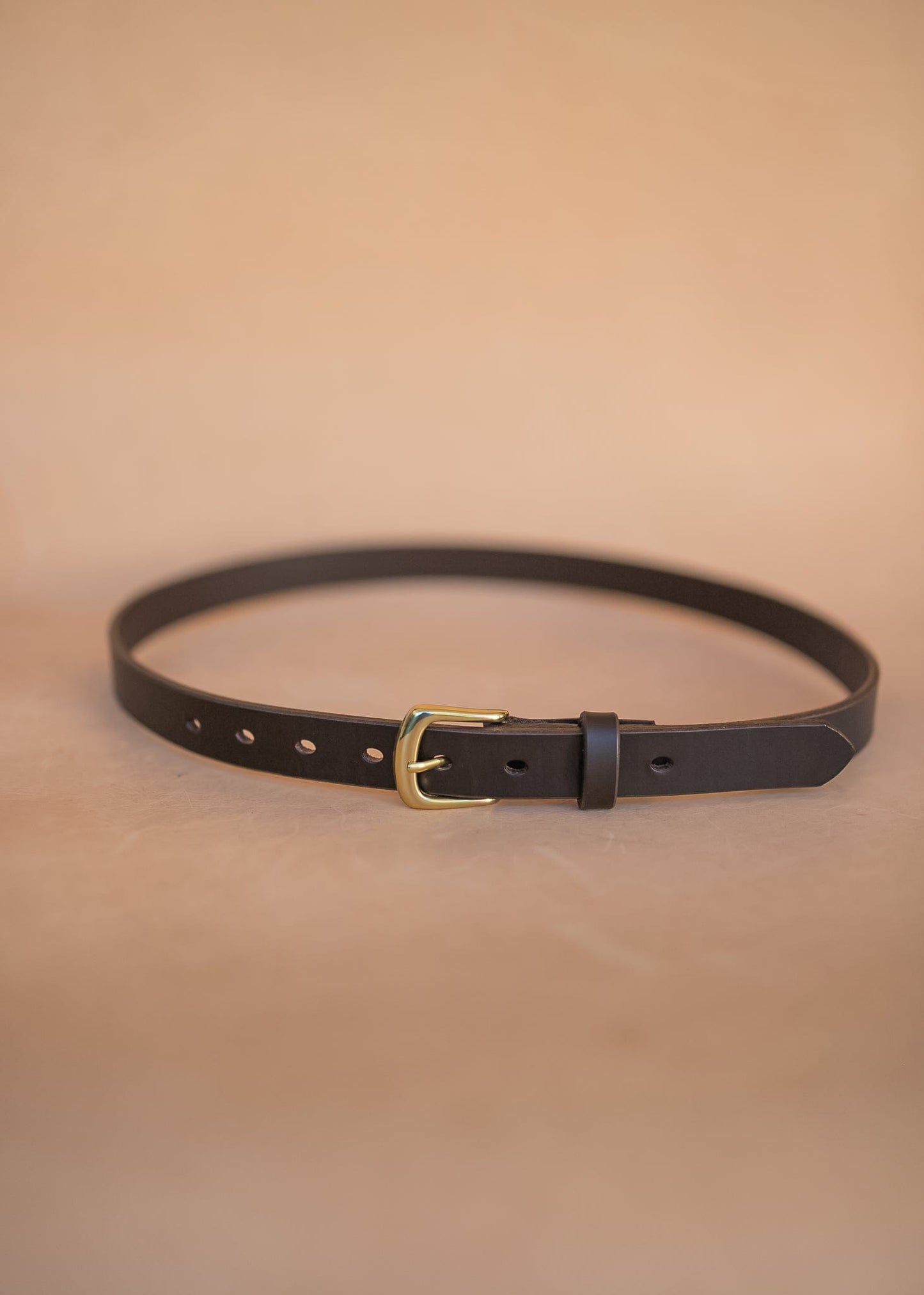 The Real McCaul Leathergoods Belts Plain Narrow 25mm Belt - Dark Brown Australian Made Australian Owned Australian Made 25mm Narrow Leather Belt - Tan