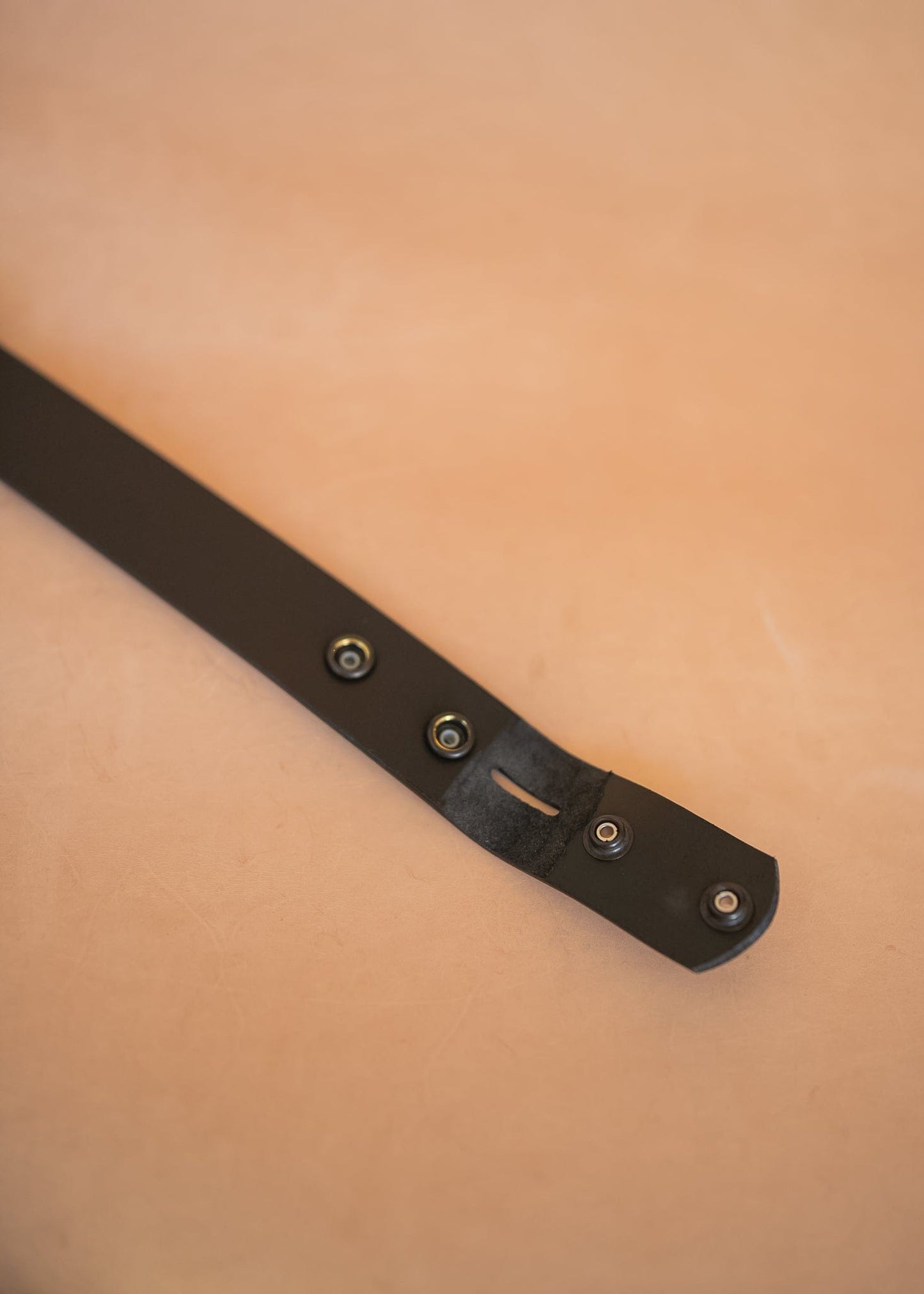 The Real McCaul Leathergoods Belts Press Stud Clip Belt 38mm- Black Australian Made Australian Owned Solid Leather Men's Belt - Handmade in Australia - Black - Brass Buckle