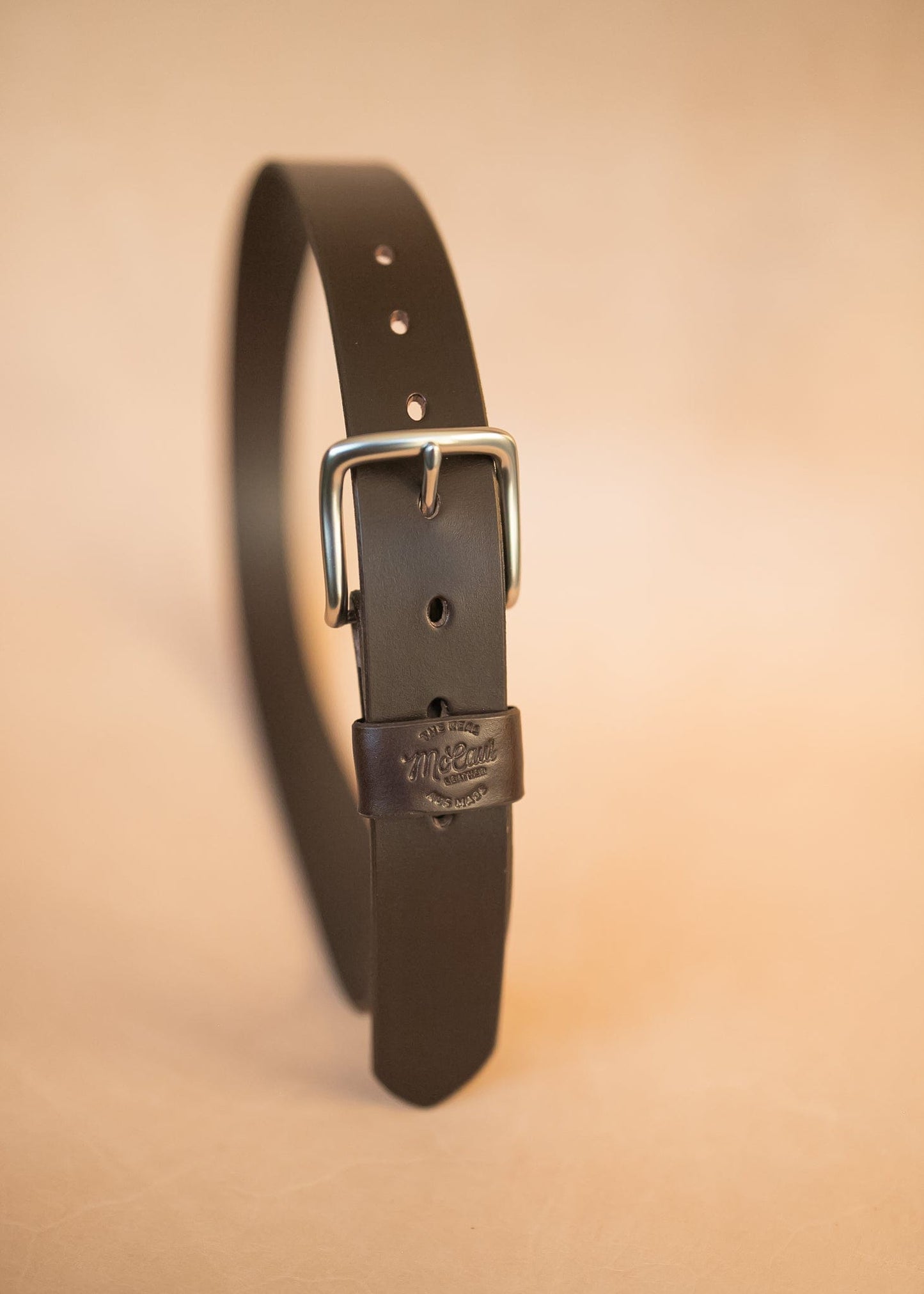 The Real McCaul Leathergoods Belts Silver / 30” (77cm) Legacy Casual Belt 38mm - Dark Brown Australian Made Australian Owned Solid Leather Men's Belt - Handmade in Australia - Dark Brown - Brass Buckle