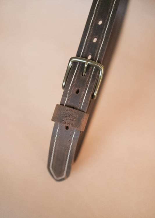 The Real McCaul Leathergoods Belts The Danny Belt - 38mm Australian Made Australian Owned Australian Made Solid Leather Full Grain Dress Belt- Black