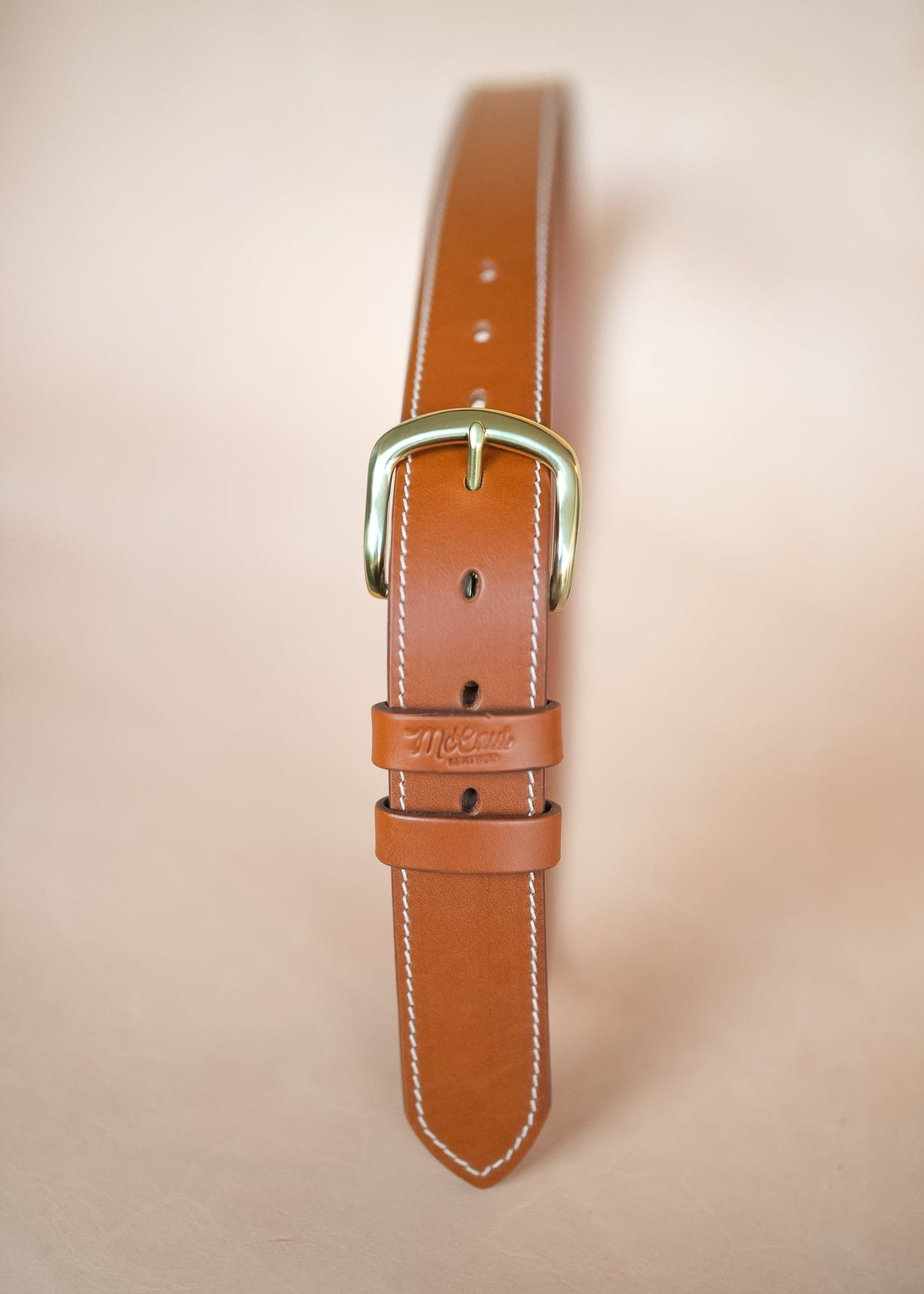 The Real McCaul Leathergoods Belts The Danny Belt 38mm - Tan Australian Made Australian Owned Australian Made Solid Leather Full Grain Rancher Belt with Solid Brass - Natural