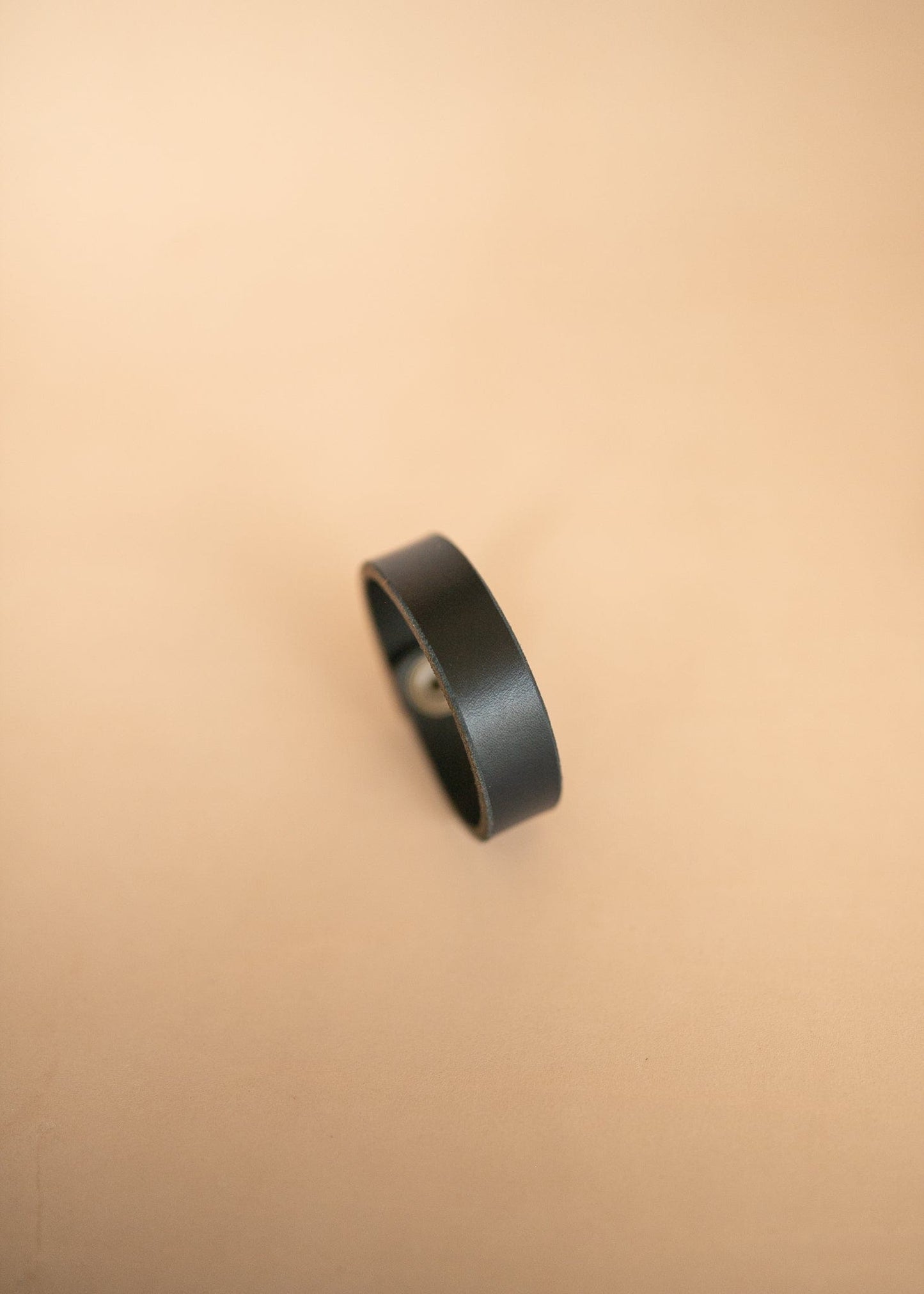 The Real McCaul Leathergoods Black / 15cm Narrow Leather Wristband - 20mm (0.75") Australian Made Australian Owned Wide Leather Wristband - 20mm (0.75") - Made in Australia
