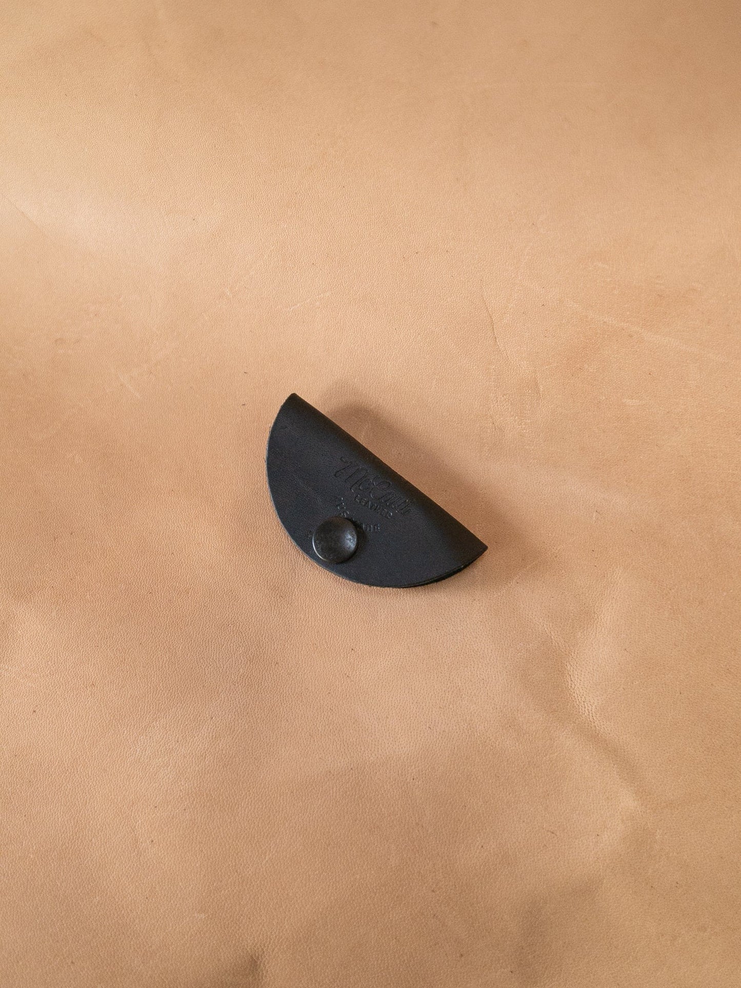 The Real McCaul Leathergoods Black Headphone/Cord Holder Australian Made Australian Owned