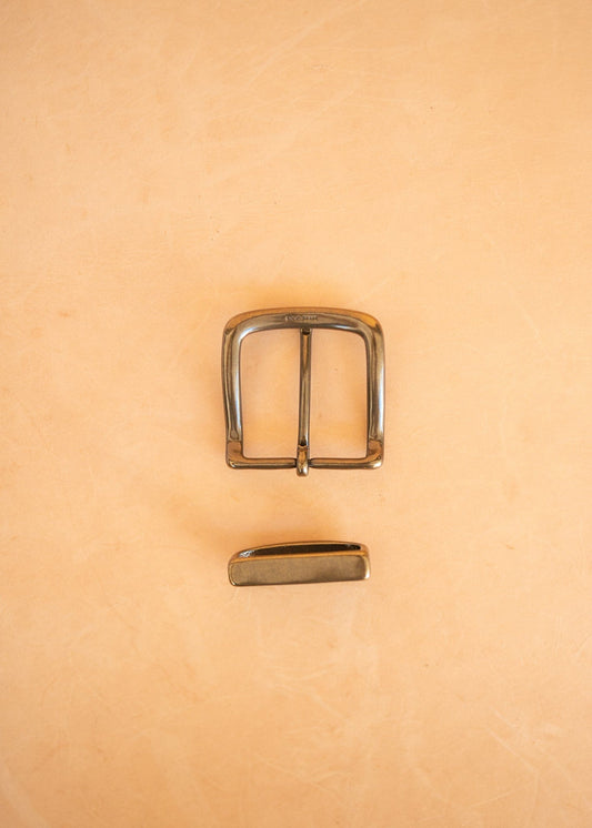 The Real McCaul Leathergoods Buckle Solid Brass Belt Buckle Set - 38mm - Antique Brass Australian Made Australian Owned Solid Brass Belt Buckle Set - 38mm - Antique Brass