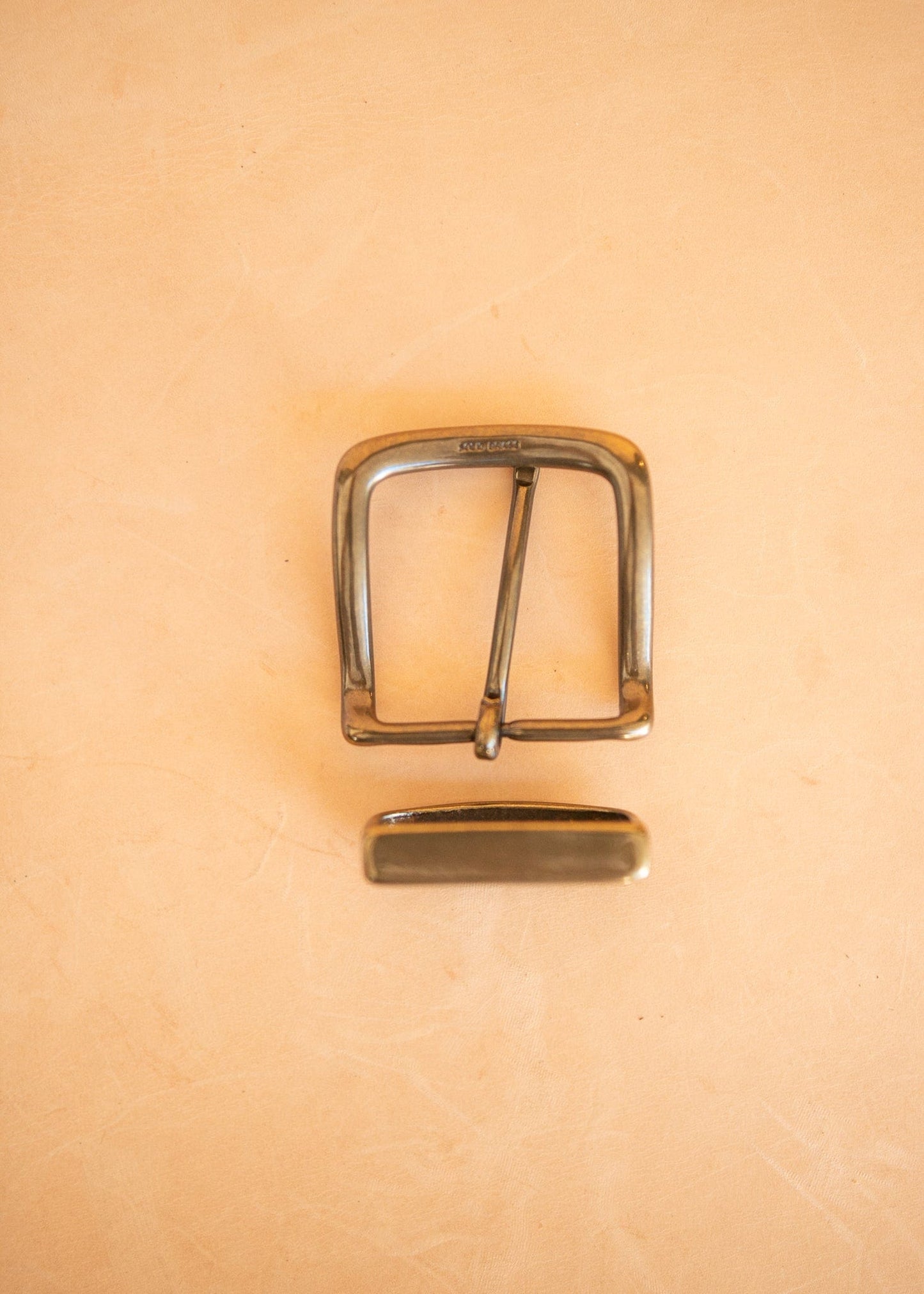 The Real McCaul Leathergoods Buckle Solid Brass Belt Buckle Set - 38mm - Antique Brass Australian Made Australian Owned Solid Brass Belt Buckle Set - 38mm - Antique Brass