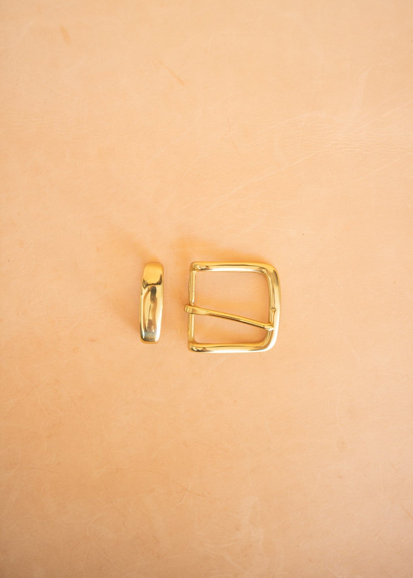 The Real McCaul Leathergoods Buckle Solid Brass Belt Buckle Set - 38mm - Gold Australian Made Australian Owned Solid Brass Belt Buckle Set - 38mm - Gold