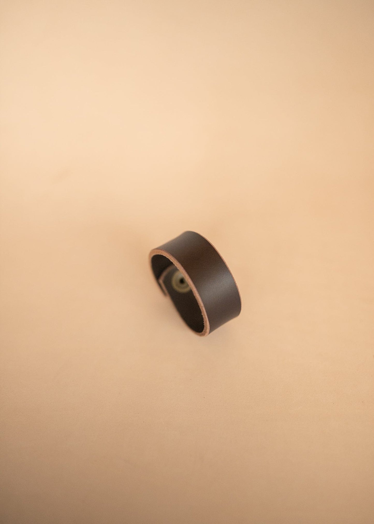 The Real McCaul Leathergoods Dark Brown / 15cm Narrow Leather Wristband - 20mm (0.75") Australian Made Australian Owned Wide Leather Wristband - 20mm (0.75") - Made in Australia