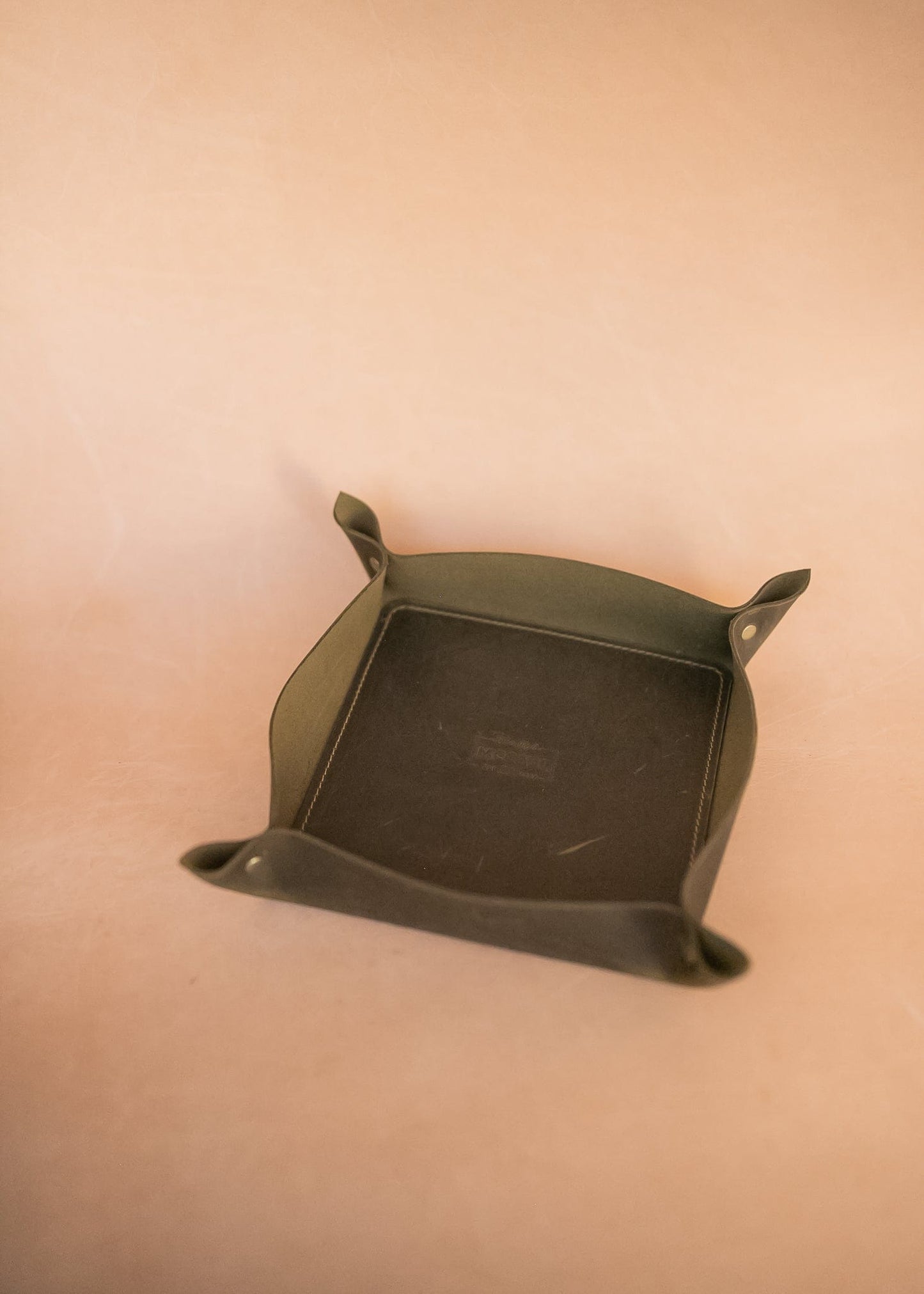 The Real McCaul Leathergoods Green / Mini Valet Tray Catch All Holder Australian Made Australian Owned Valet Tray Catch All Holder