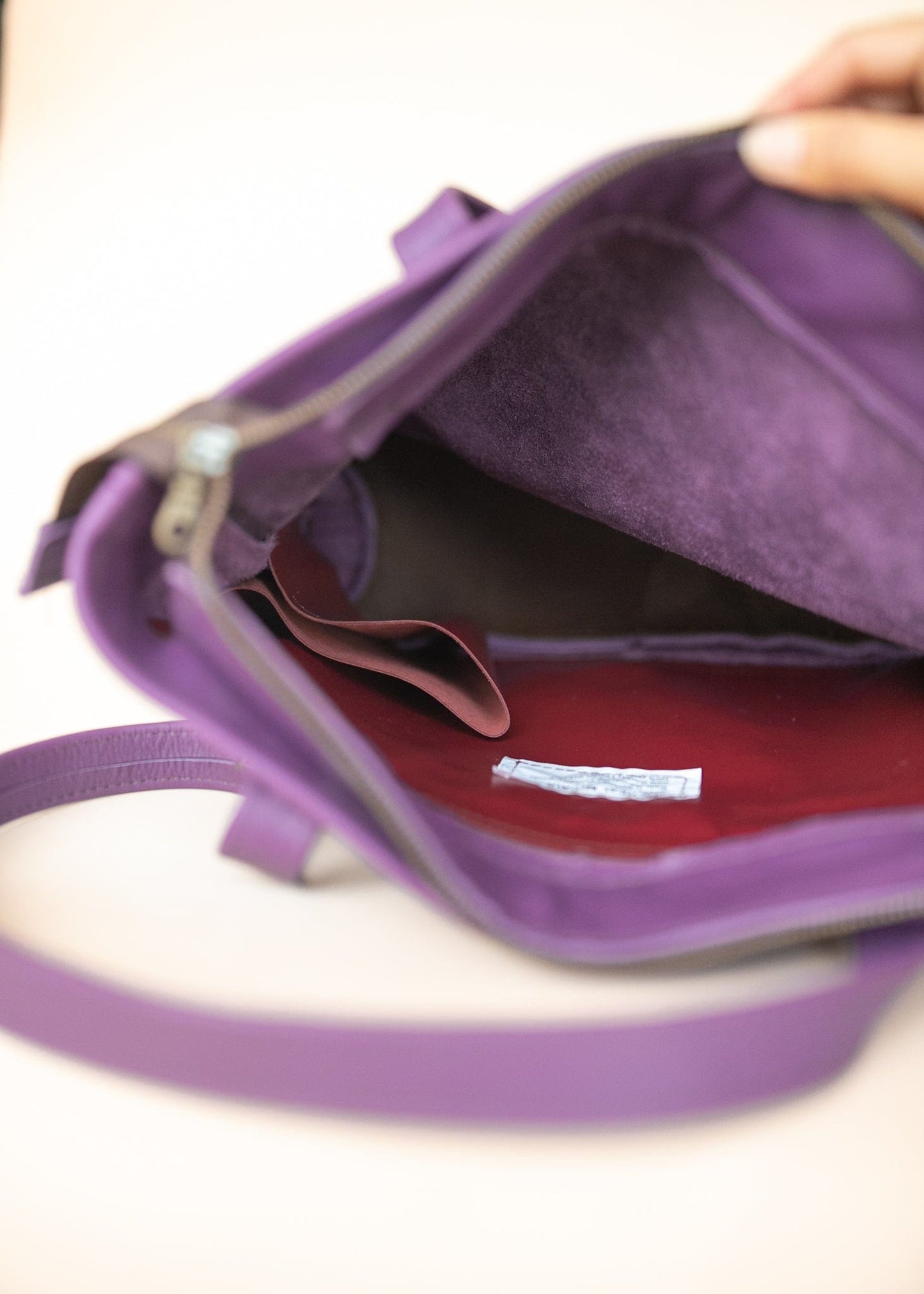 The Real McCaul Leathergoods Handbags The Michelle Handbag - Purple Australian Made Australian Owned Leather Women's HandBag Australian Made