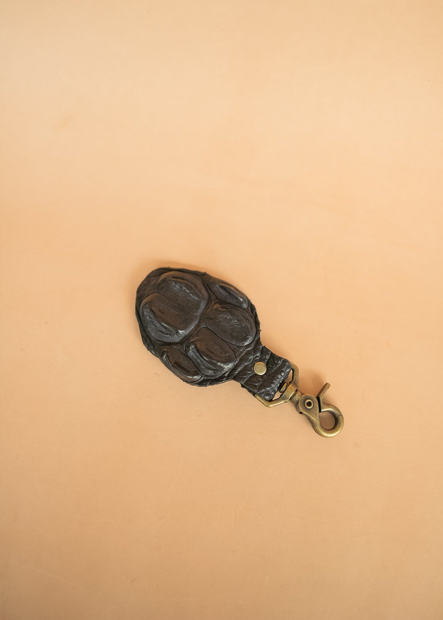 The Real McCaul Leathergoods Keyring Crocodile Crown Keyring Australian Made Australian Owned Leather Key Fob Holder Belt Hook Made In Australia
