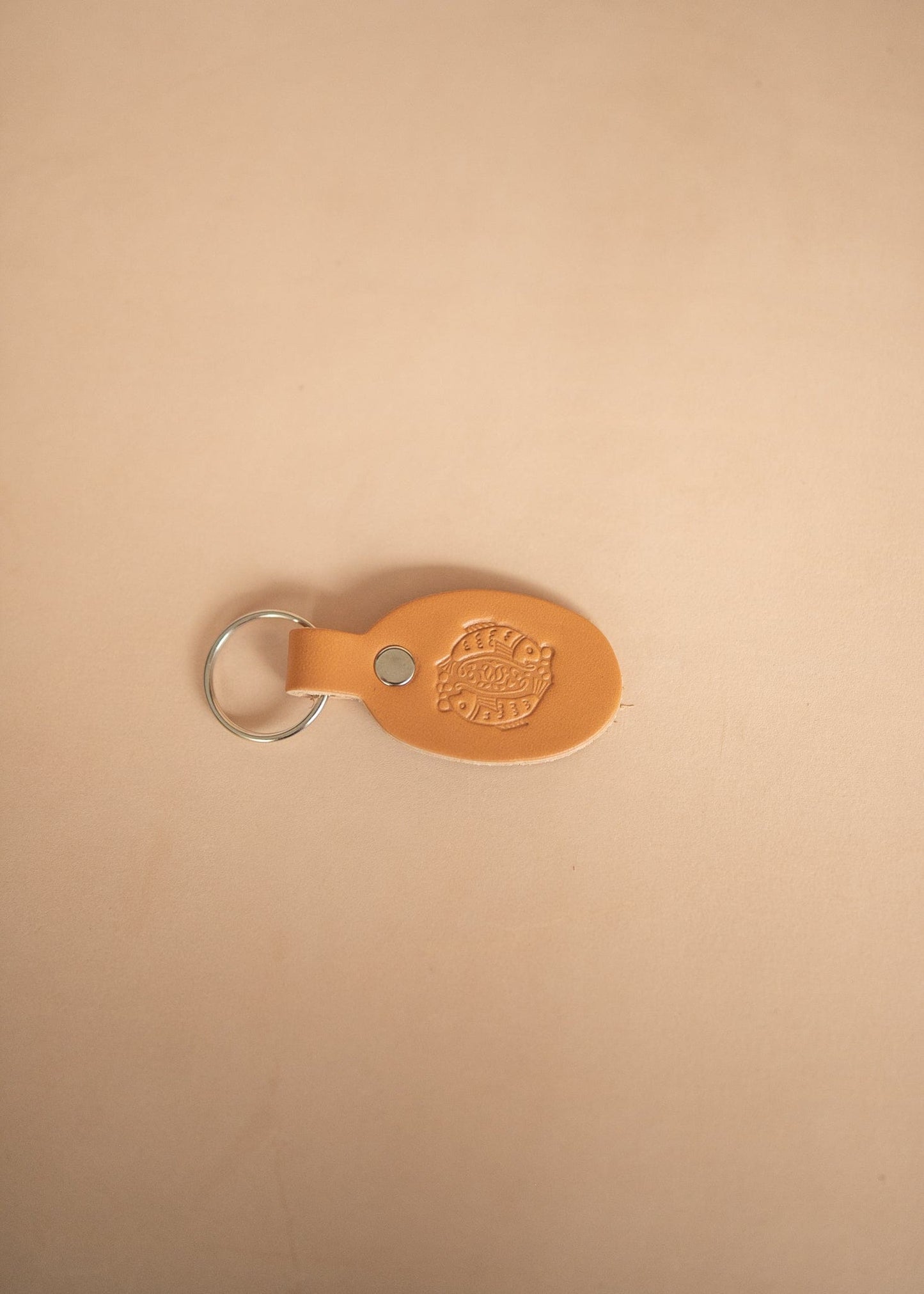 The Real McCaul Leathergoods Keyring Keyring - Zodiac Horoscope Star Sign - Natural Australian Made Australian Owned Horoscope Zodiac Star Sign Keyring Leather Made in Australia