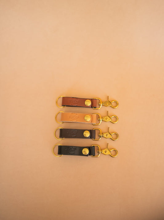 The Real McCaul Leathergoods Keyring Mini Belt Loop Key Chain Holder Australian Made Australian Owned Leather Key Fob Holder Belt Hook Made In Australia