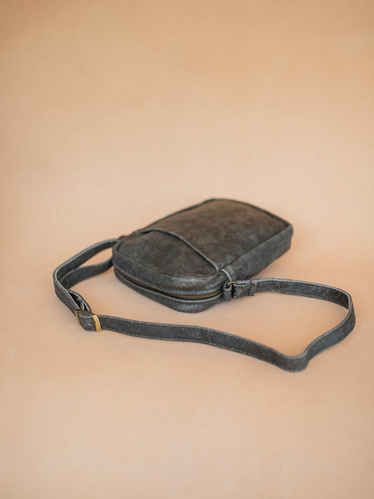 The Real McCaul Leathergoods Manbag Charlie Satchel Sidebag - Cowhide Australian Made Australian Owned Charlie Leather Sidebag Satchel Man Bag- Made In Australia