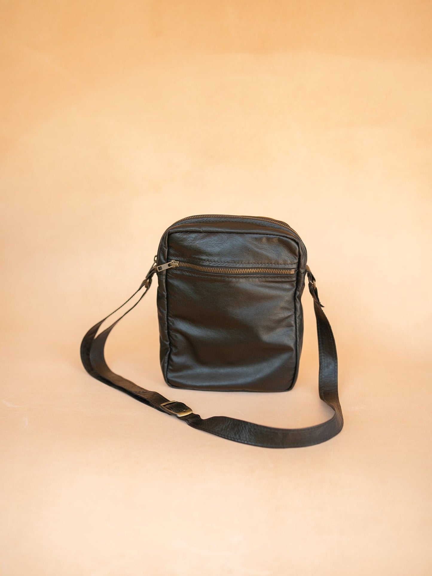 The Real McCaul Leathergoods Manbag Charlie Satchel Sidebag - Kangaroo Australian Made Australian Owned Charlie Leather Sidebag Satchel Man Bag- Made In Australia