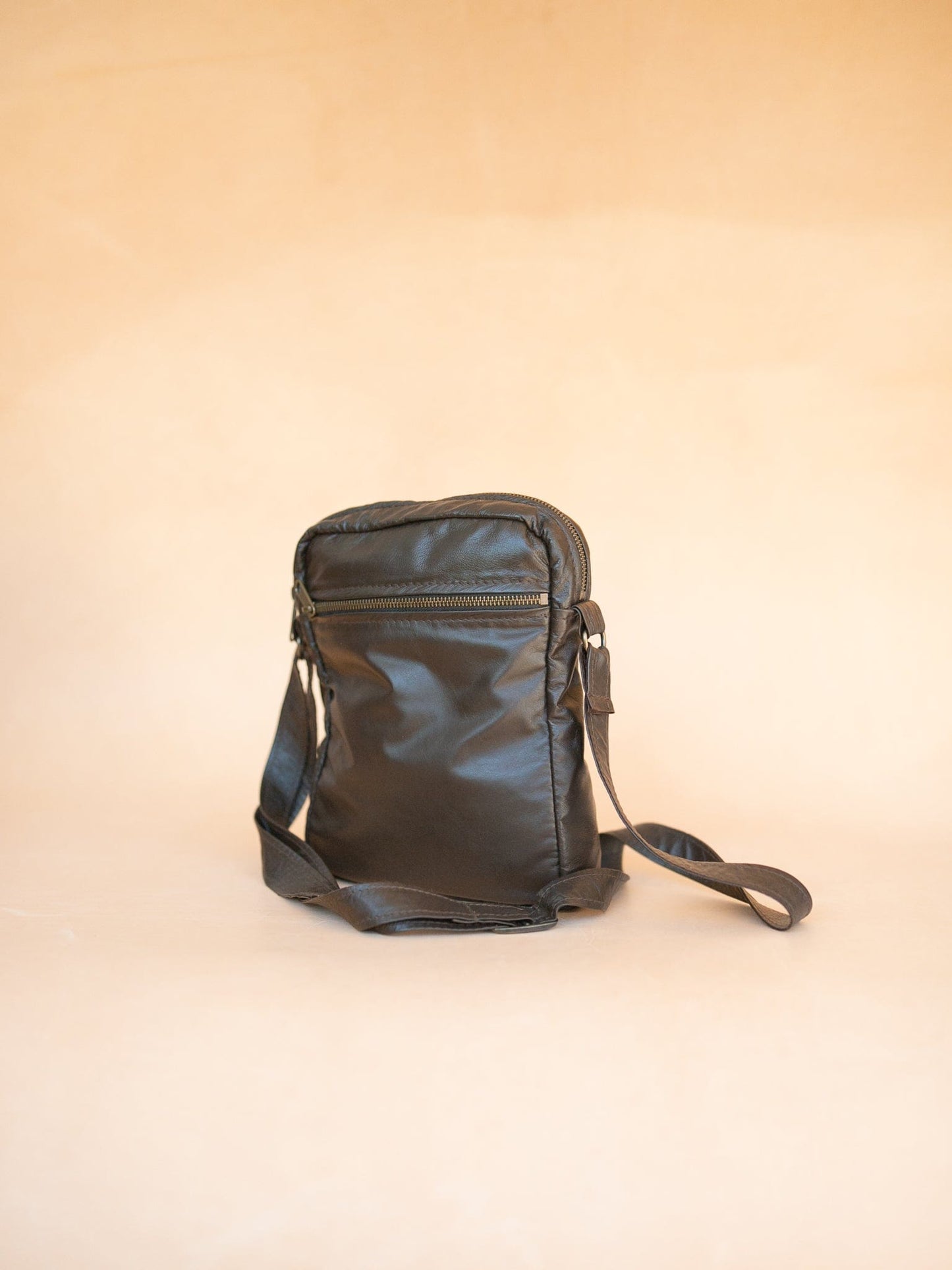 The Real McCaul Leathergoods Manbag Charlie Satchel Sidebag - Kangaroo Australian Made Australian Owned Charlie Leather Sidebag Satchel Man Bag- Made In Australia