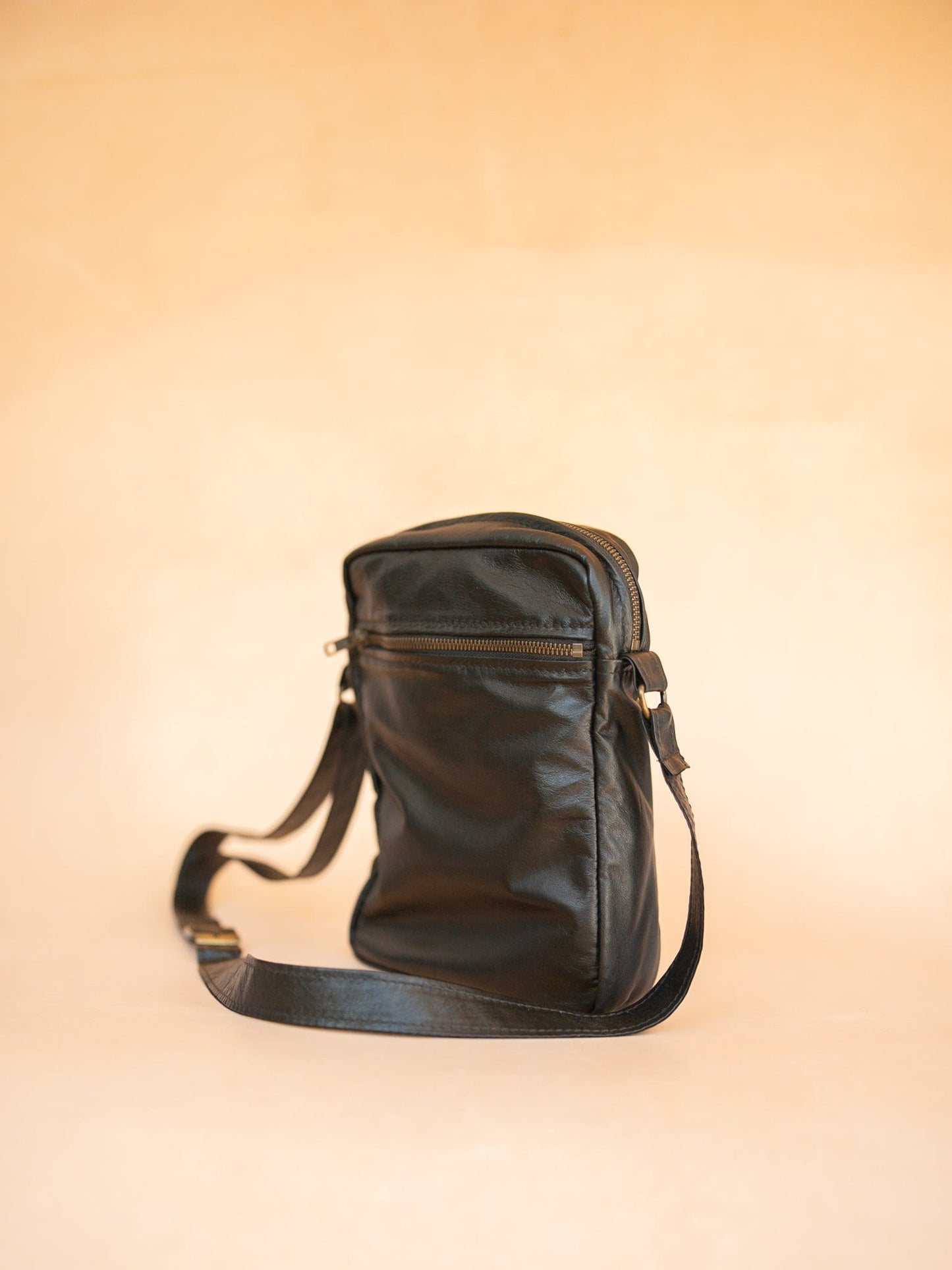 The Real McCaul Leathergoods Manbag Charlie Satchel Sidebag - Kangaroo Australian Made Australian Owned Charlie Leather Sidebag Satchel Man Bag- Made In Australia