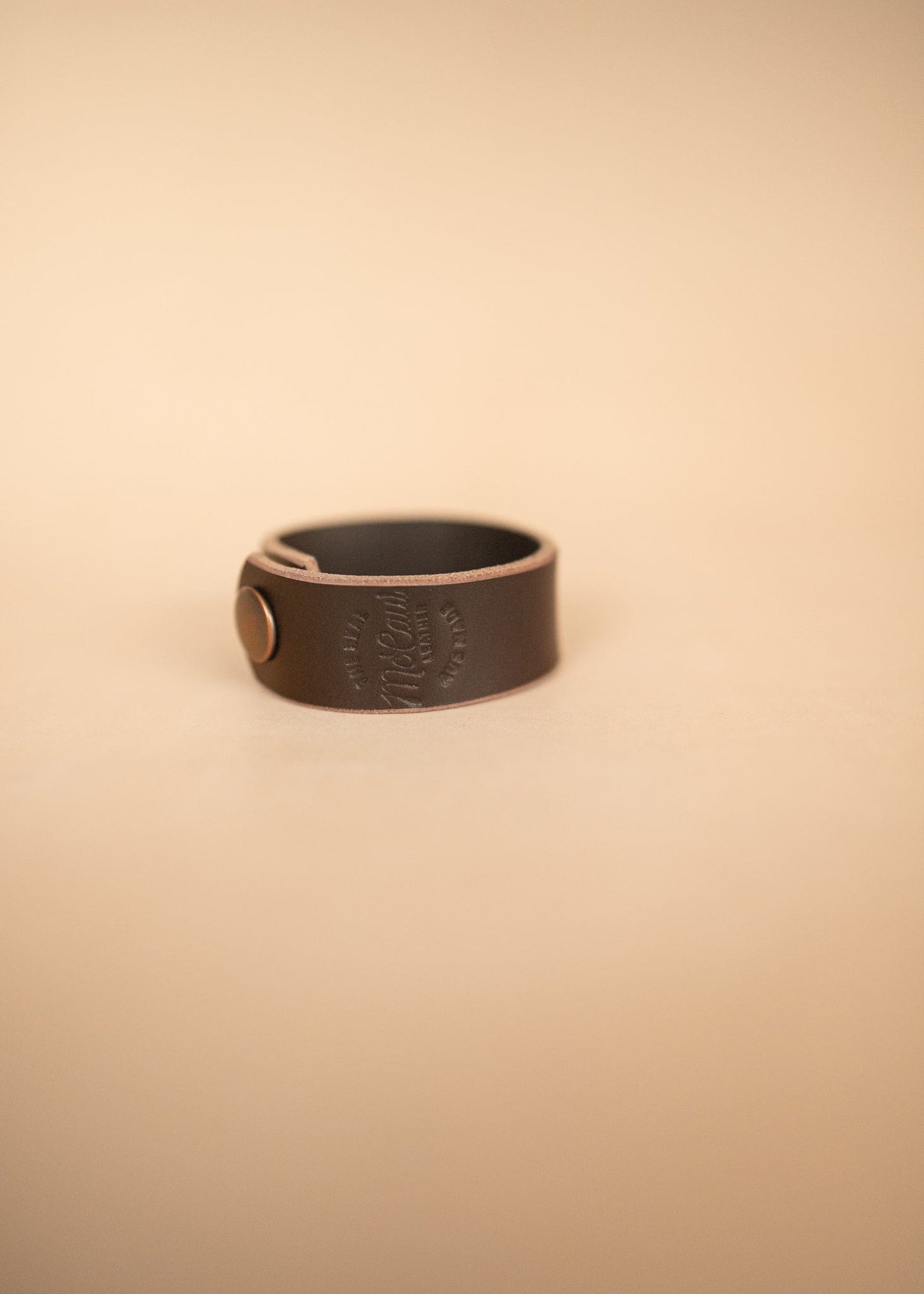 The Real McCaul Leathergoods Narrow Leather Wristband - 20mm (0.75") Australian Made Australian Owned Wide Leather Wristband - 20mm (0.75") - Made in Australia