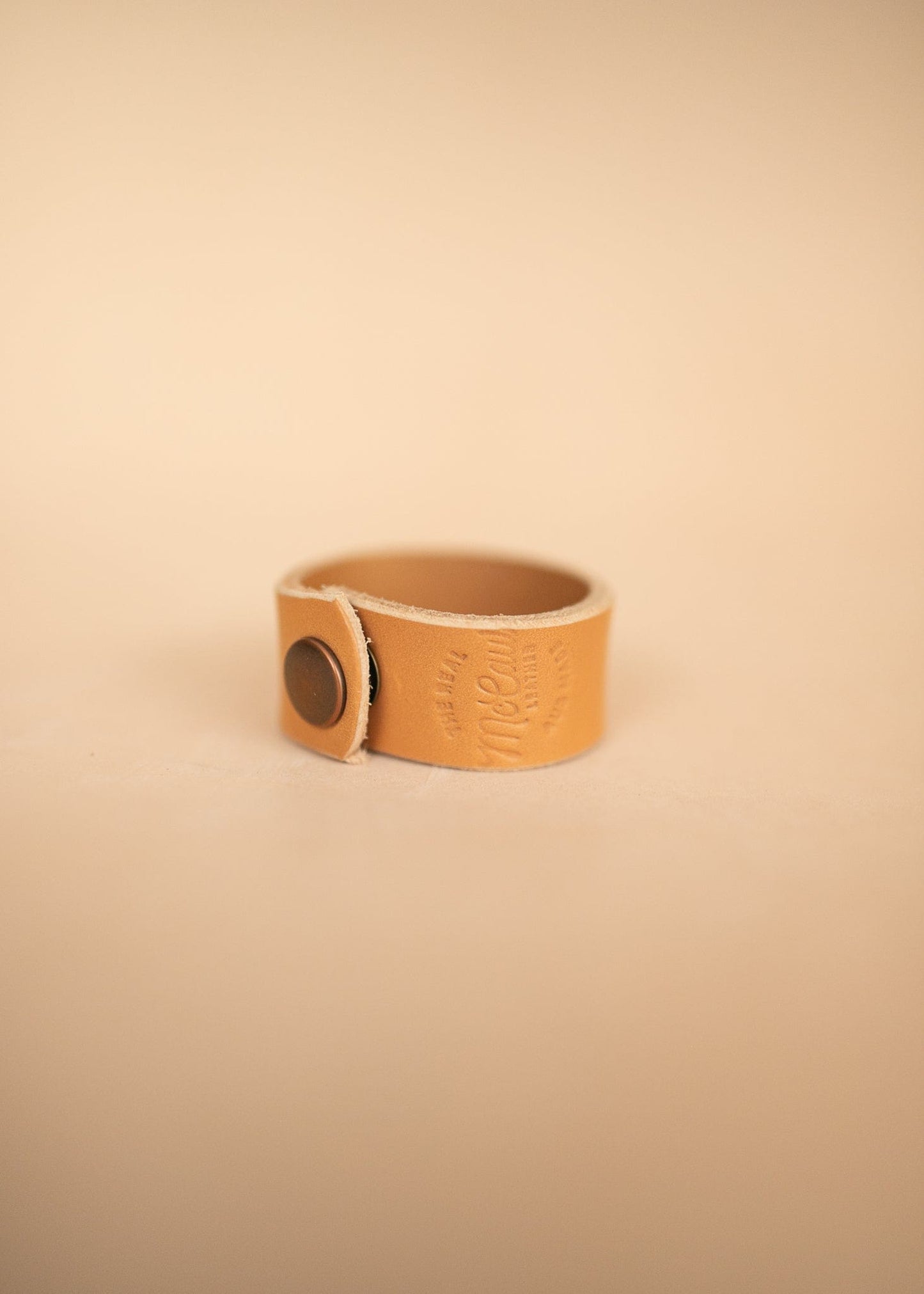 The Real McCaul Leathergoods Narrow Leather Wristband - 20mm (0.75") Australian Made Australian Owned Wide Leather Wristband - 20mm (0.75") - Made in Australia