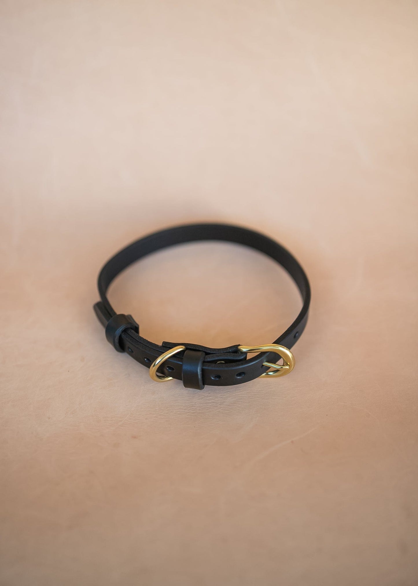 The Real McCaul Leathergoods Pet Collars & Harnesses Classic Dog Collar - 18mm - Black Australian Made Australian Owned Leather Dog Collar with Brass Fittings- Australian Made