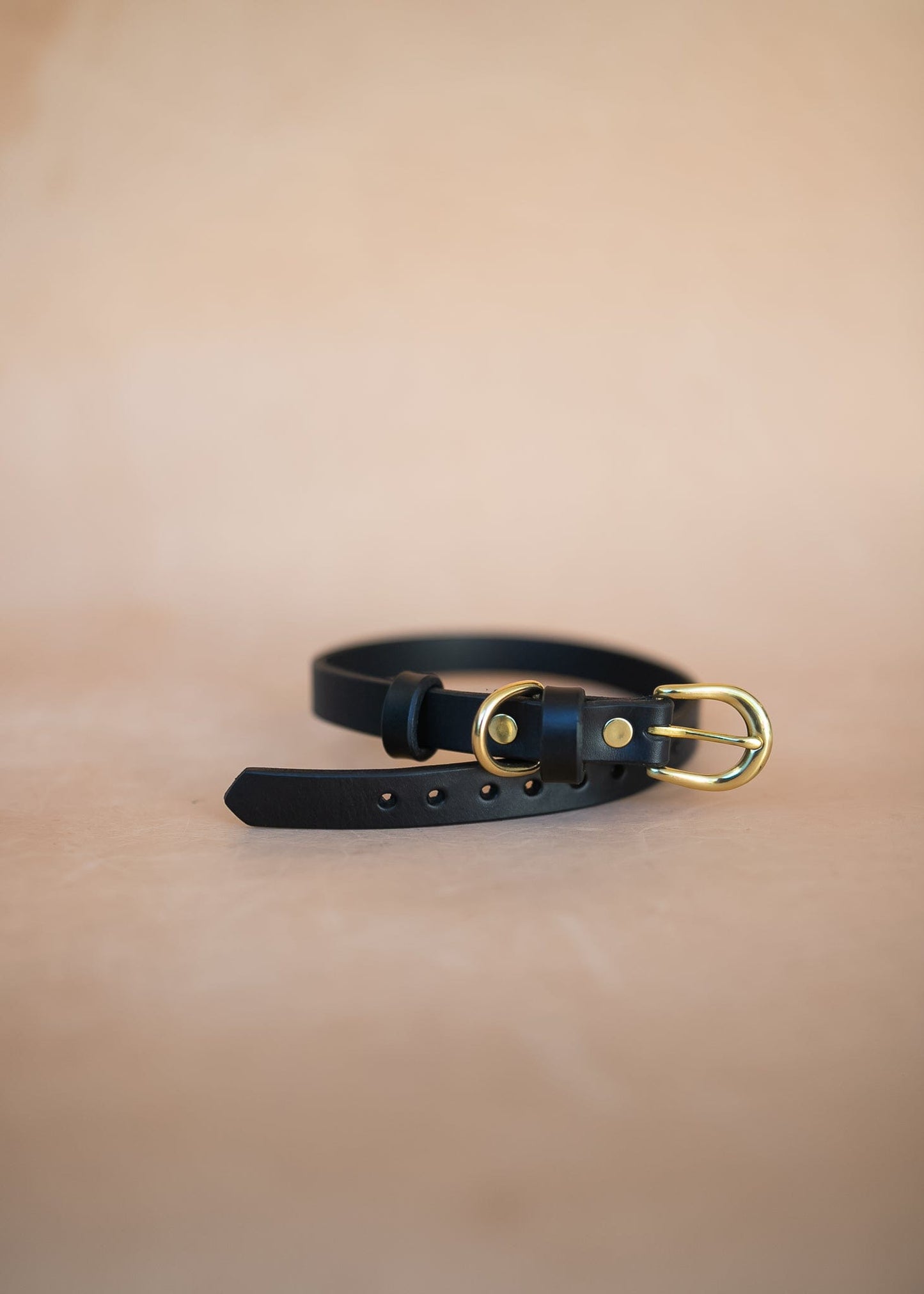 The Real McCaul Leathergoods Pet Collars & Harnesses Classic Dog Collar - 18mm - Black Australian Made Australian Owned Leather Dog Collar with Brass Fittings- Australian Made